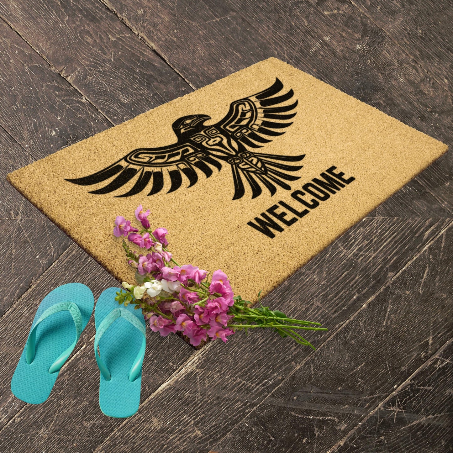 Personalized Thunderbird Doormat-Custom Door Mat-Native American South Western - FlooredByArt