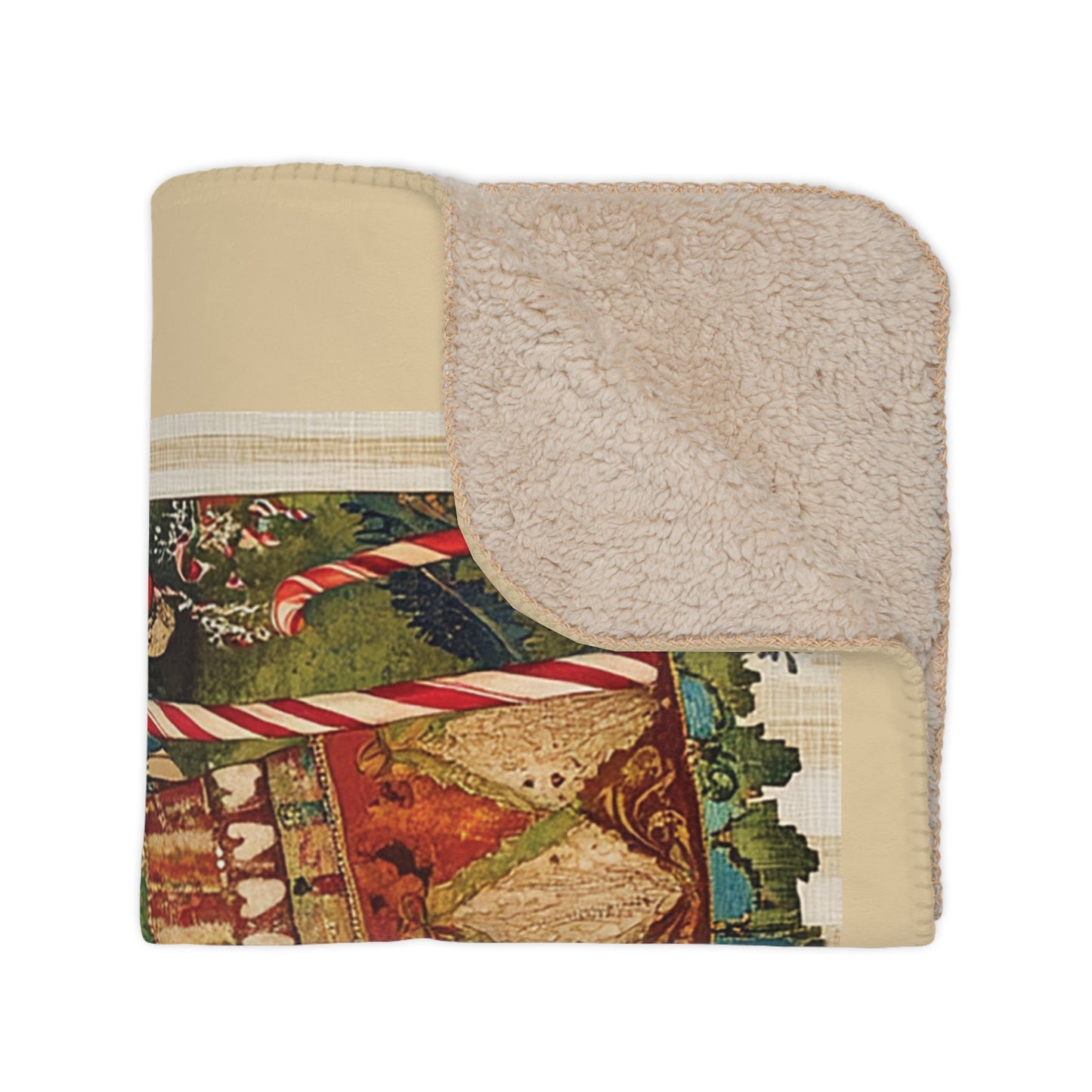 Personalized Victorian Santa Claus Throw Blanket, Retro Vintage Santa Art - FlooredByArt