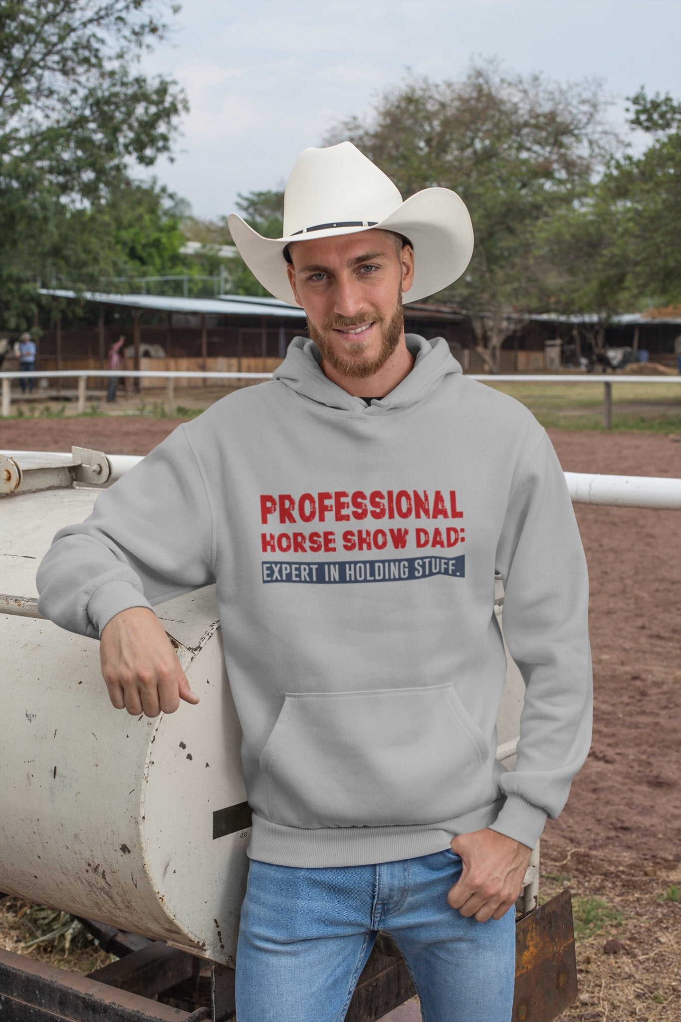 Professional Horse Show Dad Hoodie, Expert In Holding Stuff, Dad Horse Shirt - FlooredByArt