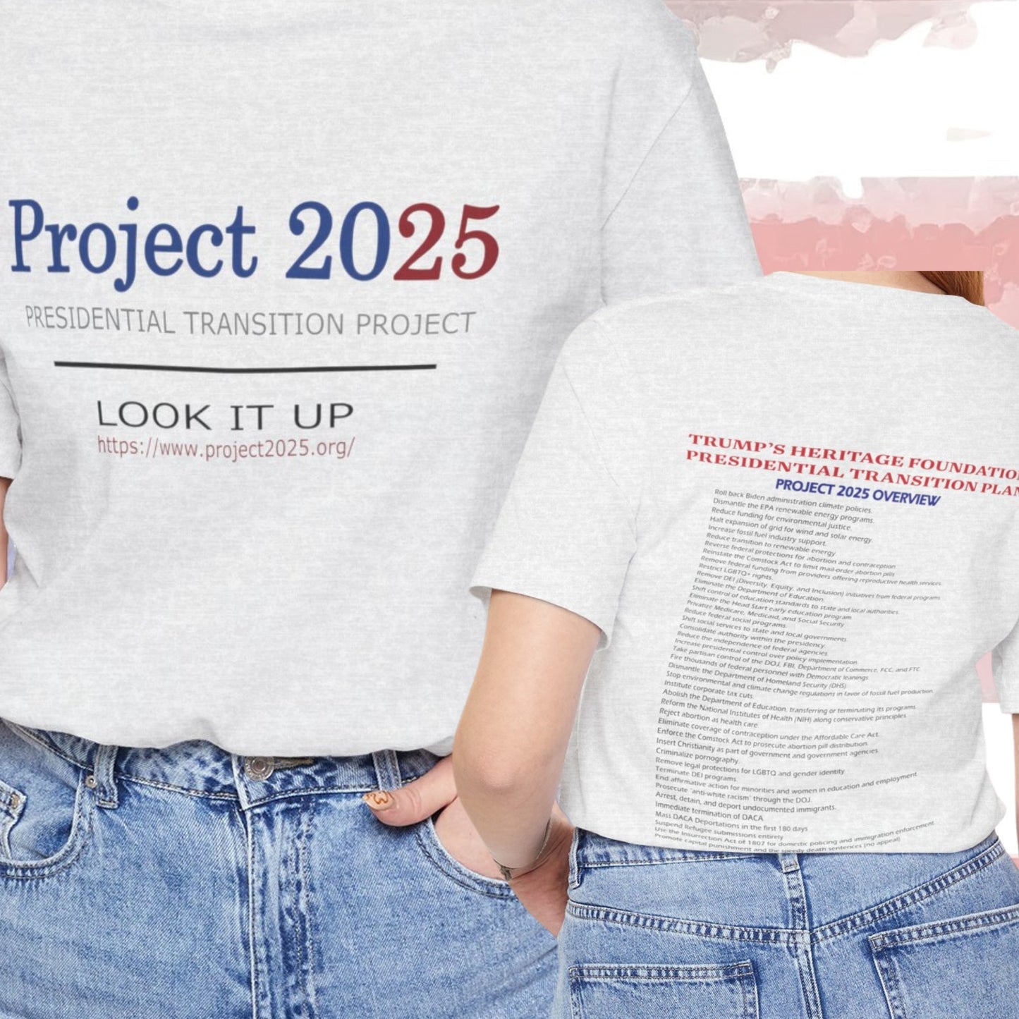 Project 2025 Presidential Transition Plan, Heritage Foundation, Attack on Democracy, Vote - FlooredByArt