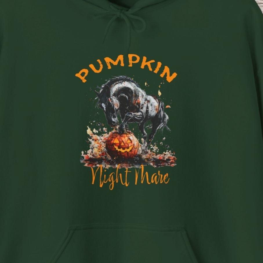 Pumpkin Night Mare Hoodie Sweatshirt, Halloween Party Shirt, Horse lover - FlooredByArt