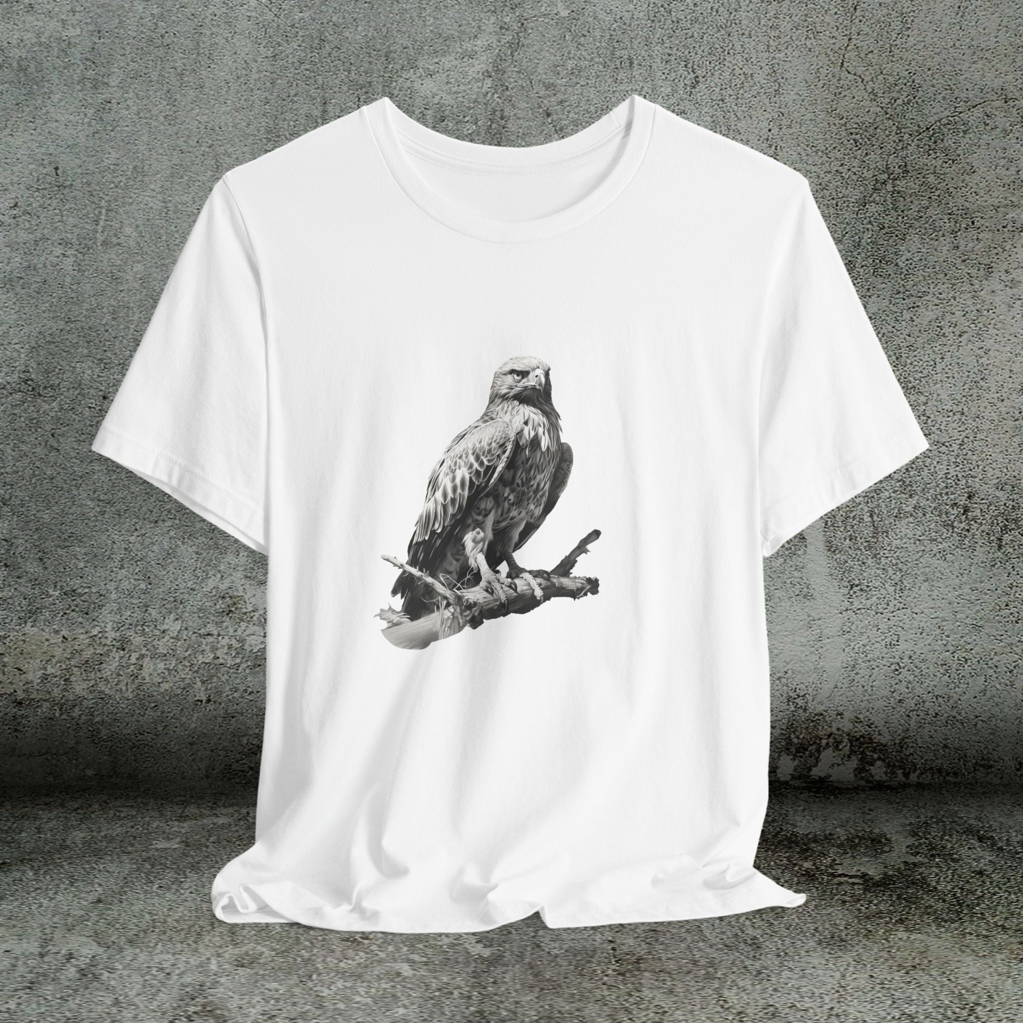 Red - Tailed Hawk Line Art Tee – Wildlife Bird Shirt for Nature Lovers - FlooredByArt