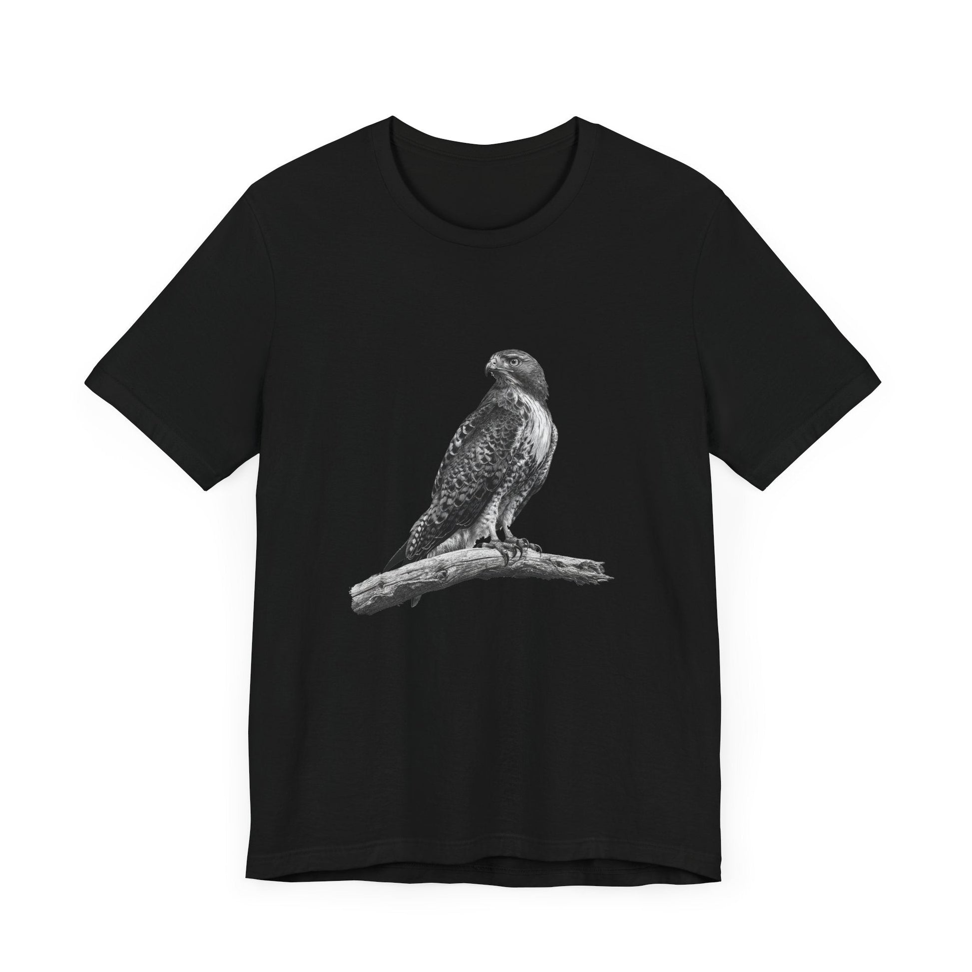 Red - Tailed Hawk T-Shirt - Wildlife Bird Lover Tee, Original Pen & Ink Art - FlooredByArt