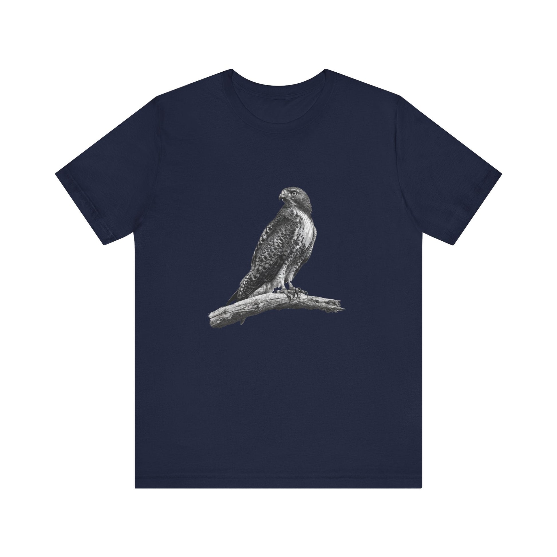 Red - Tailed Hawk T-Shirt - Wildlife Bird Lover Tee, Original Pen & Ink Art - FlooredByArt
