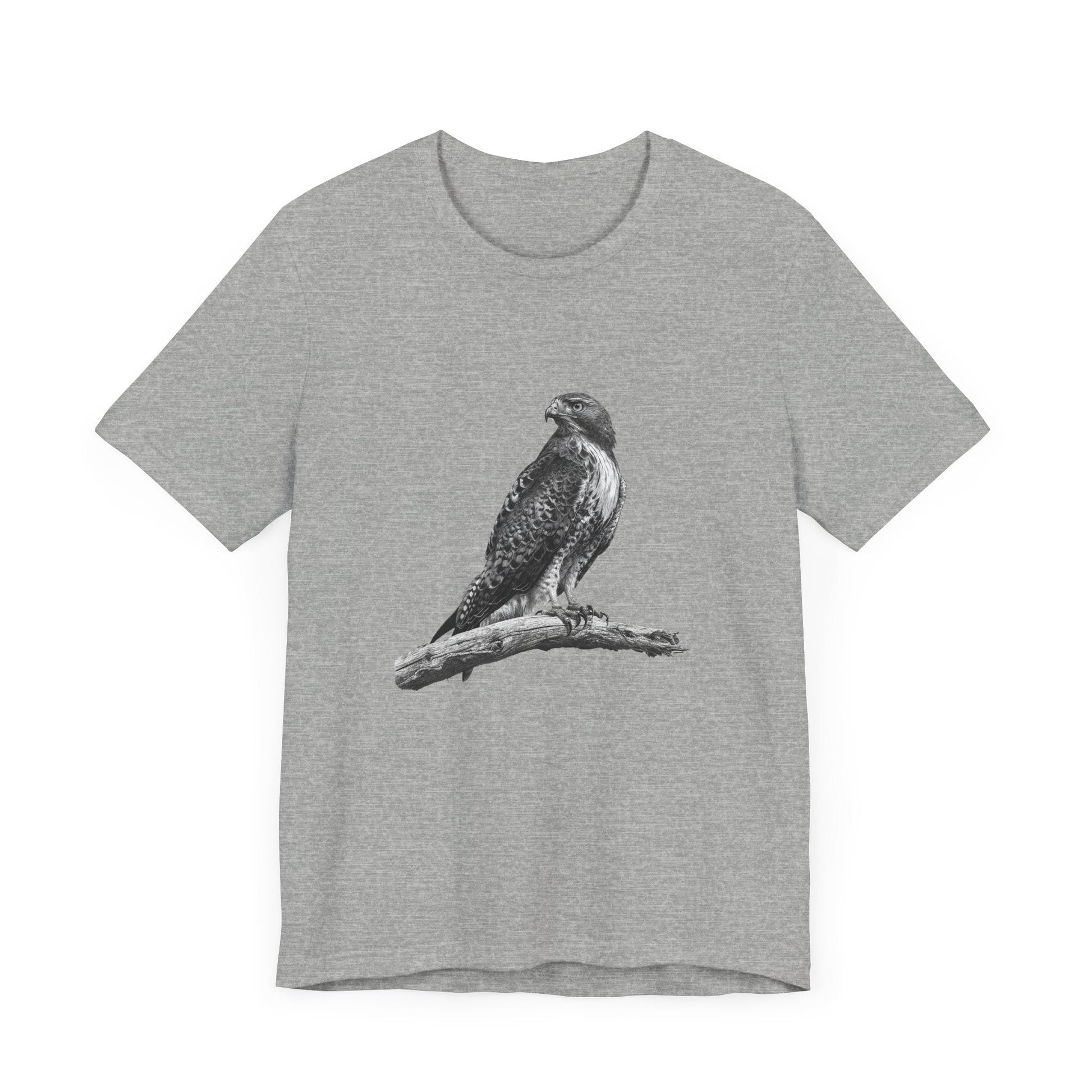 Red - Tailed Hawk T-Shirt - Wildlife Bird Lover Tee, Original Pen & Ink Art - FlooredByArt