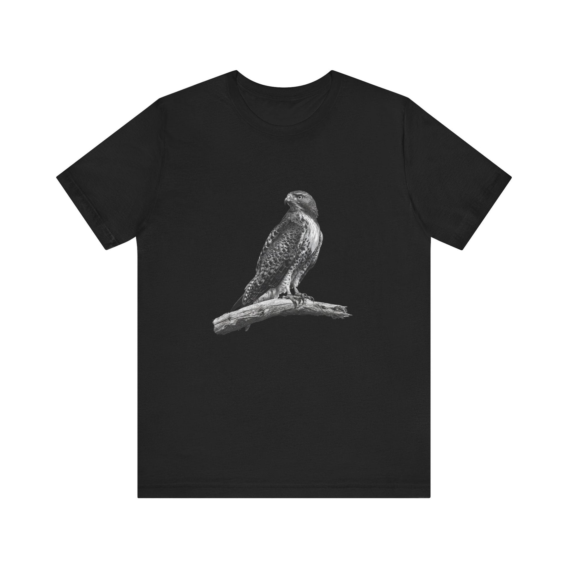 Red - Tailed Hawk T-Shirt - Wildlife Bird Lover Tee, Original Pen & Ink Art - FlooredByArt