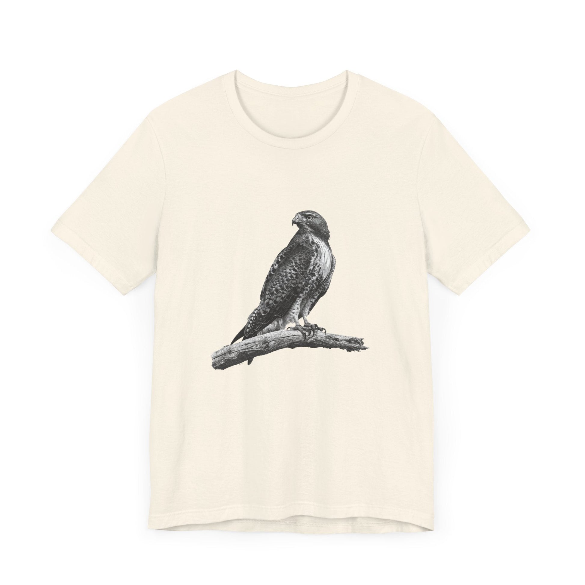 Red - Tailed Hawk T-Shirt - Wildlife Bird Lover Tee, Original Pen & Ink Art - FlooredByArt