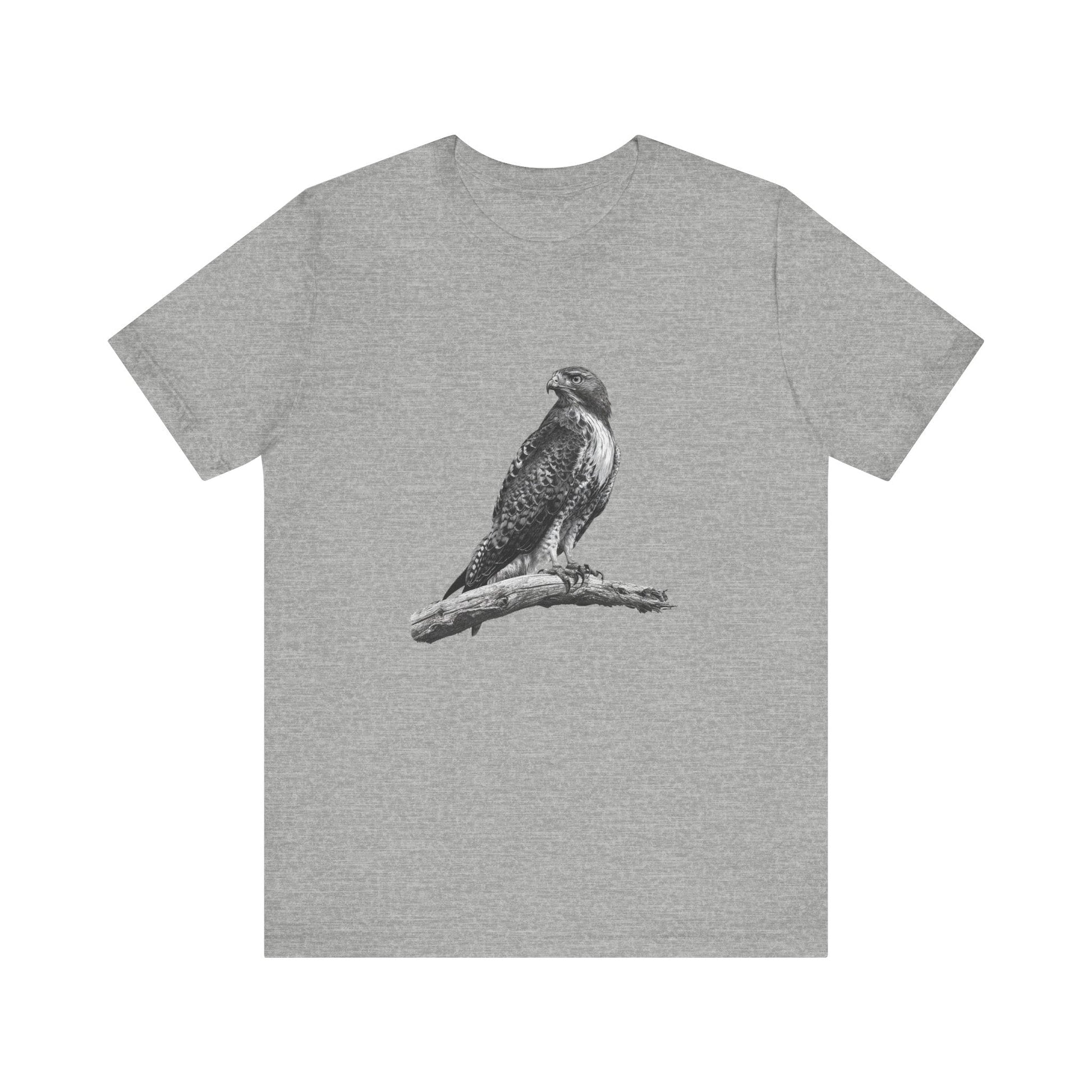 Red - Tailed Hawk T-Shirt - Wildlife Bird Lover Tee, Original Pen & Ink Art - FlooredByArt