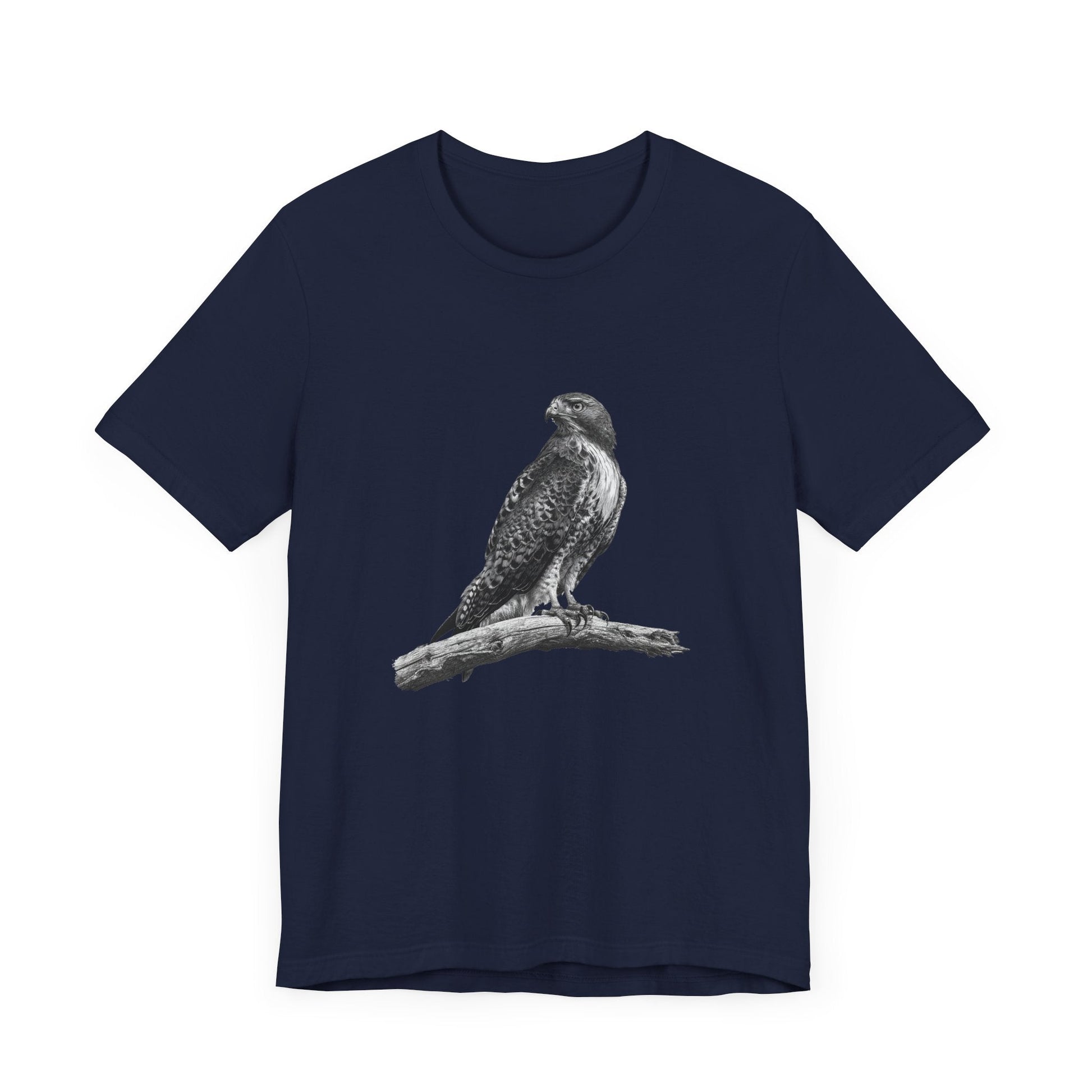 Red - Tailed Hawk T-Shirt - Wildlife Bird Lover Tee, Original Pen & Ink Art - FlooredByArt