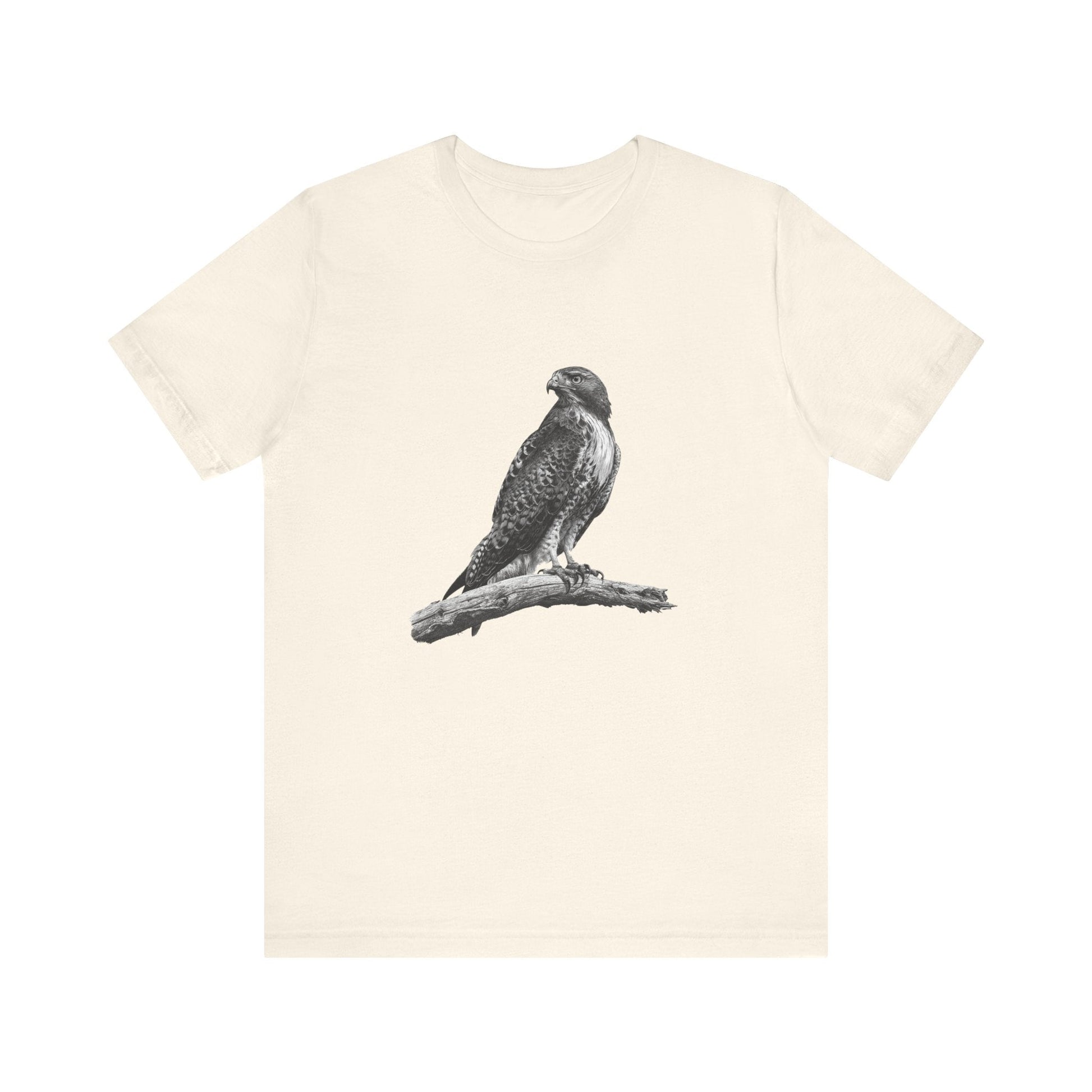 Red - Tailed Hawk T-Shirt - Wildlife Bird Lover Tee, Original Pen & Ink Art - FlooredByArt