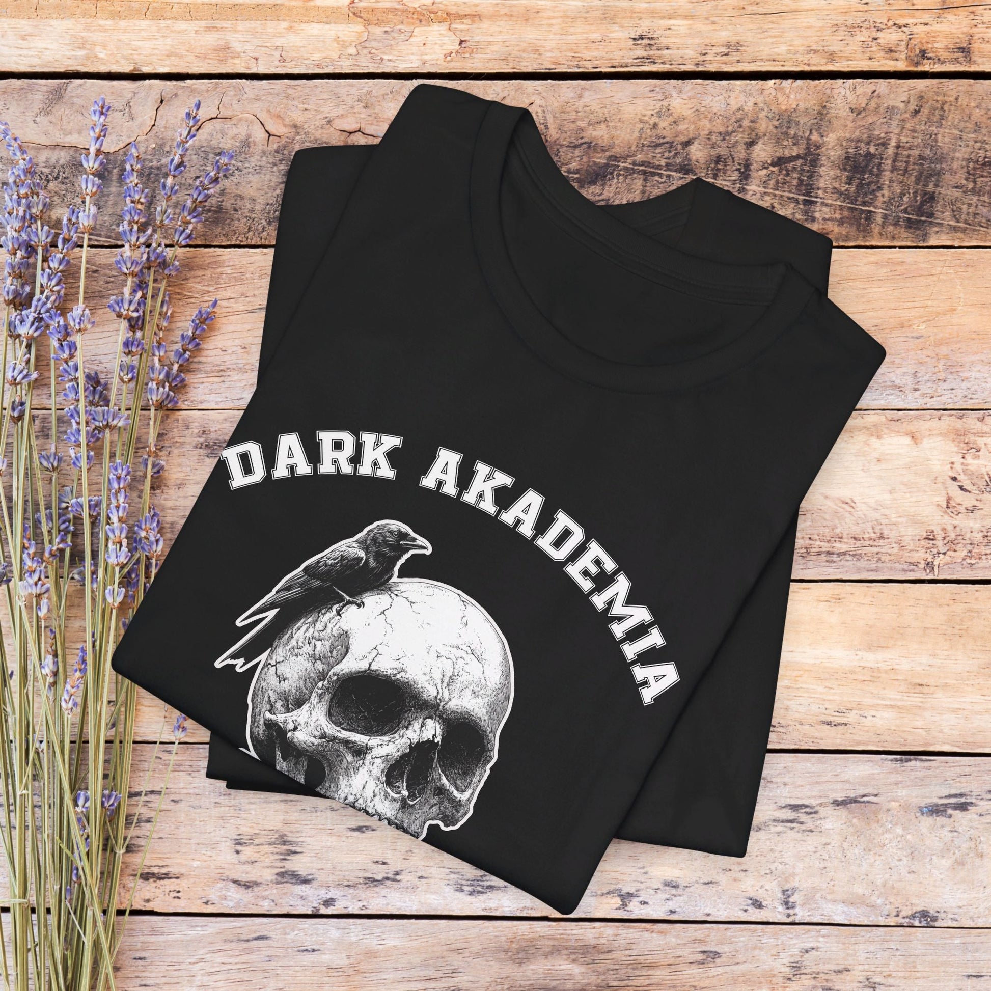 Retro Skull and Crow T-Shirt, FUN Dark Akademia Skull, Skull and Crow Halloween Shirt - FlooredByArt