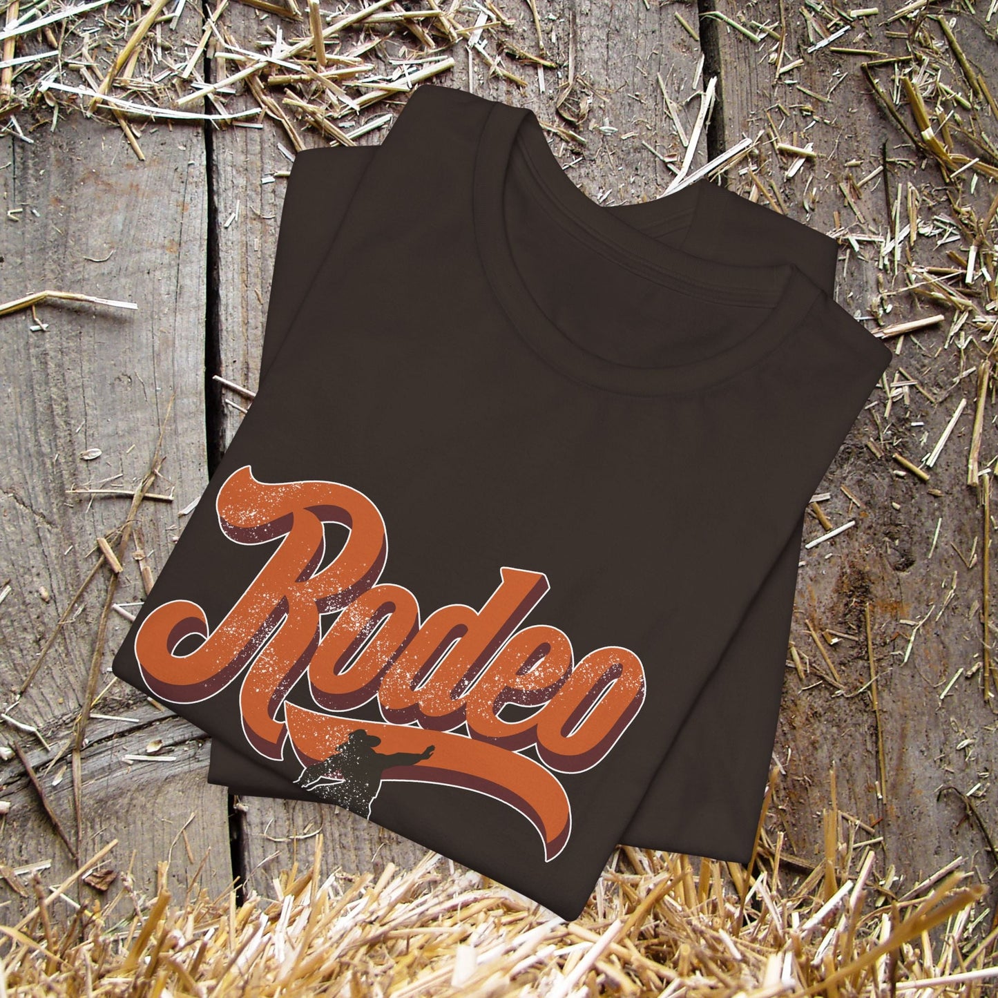 Rodeo Bronc Rider T-Shirt – Western Graphic Tee for Rodeo Season - FlooredByArt