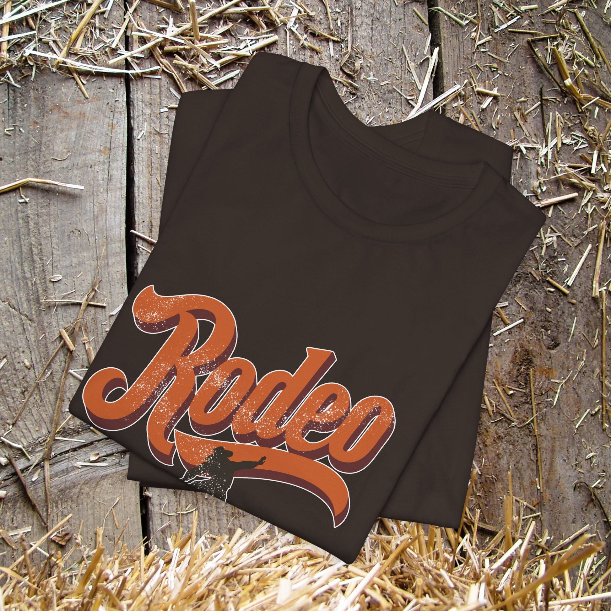 Rodeo Bronc Rider T-Shirt – Western Graphic Tee for Rodeo Season - FlooredByArt