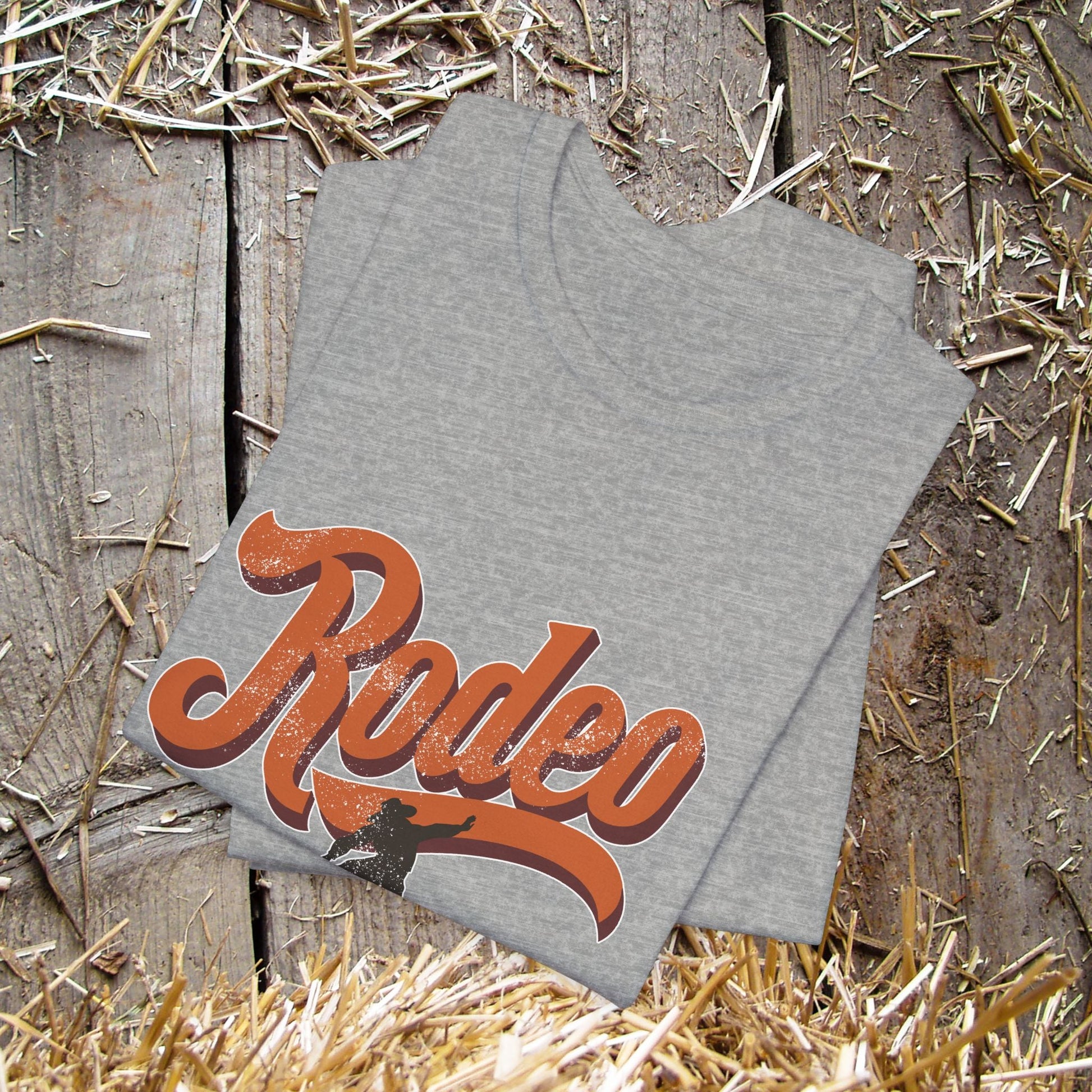 Rodeo Bronc Rider T-Shirt – Western Graphic Tee for Rodeo Season - FlooredByArt