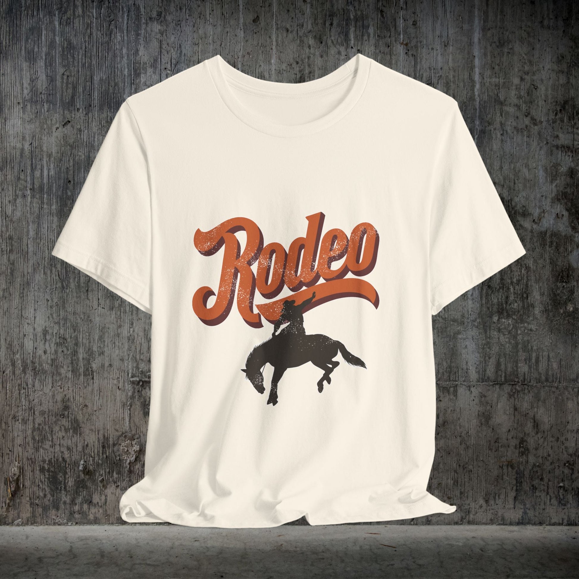 Rodeo Bronc Rider T-Shirt – Western Graphic Tee for Rodeo Season - FlooredByArt