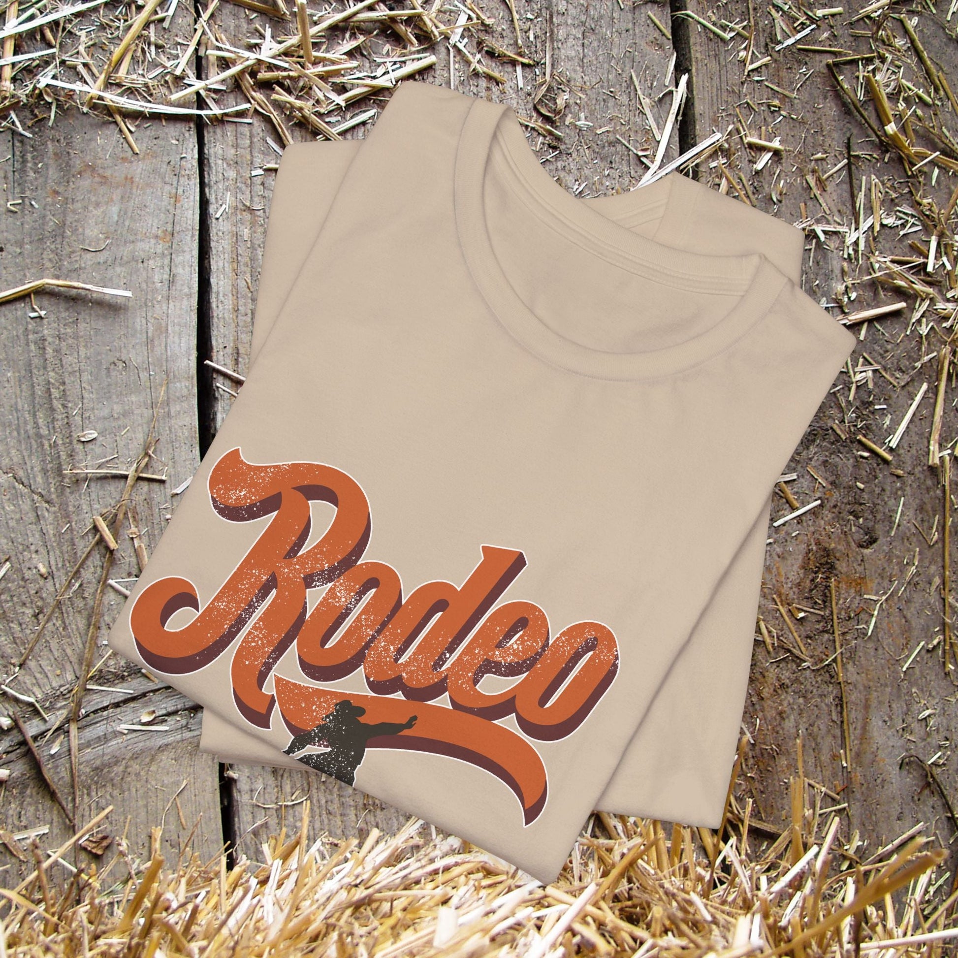 Rodeo Bronc Rider T-Shirt – Western Graphic Tee for Rodeo Season - FlooredByArt