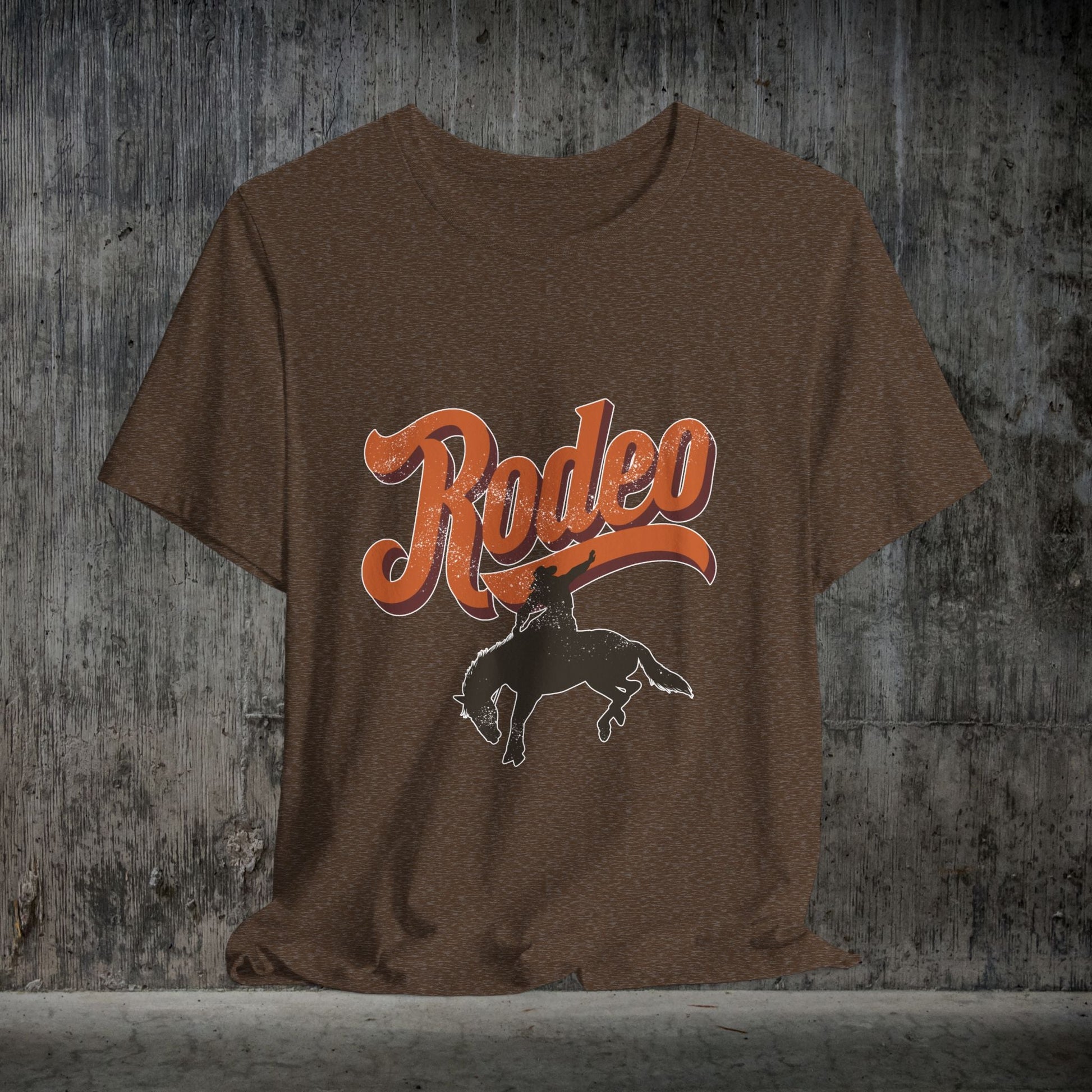Rodeo Bronc Rider T-Shirt – Western Graphic Tee for Rodeo Season - FlooredByArt