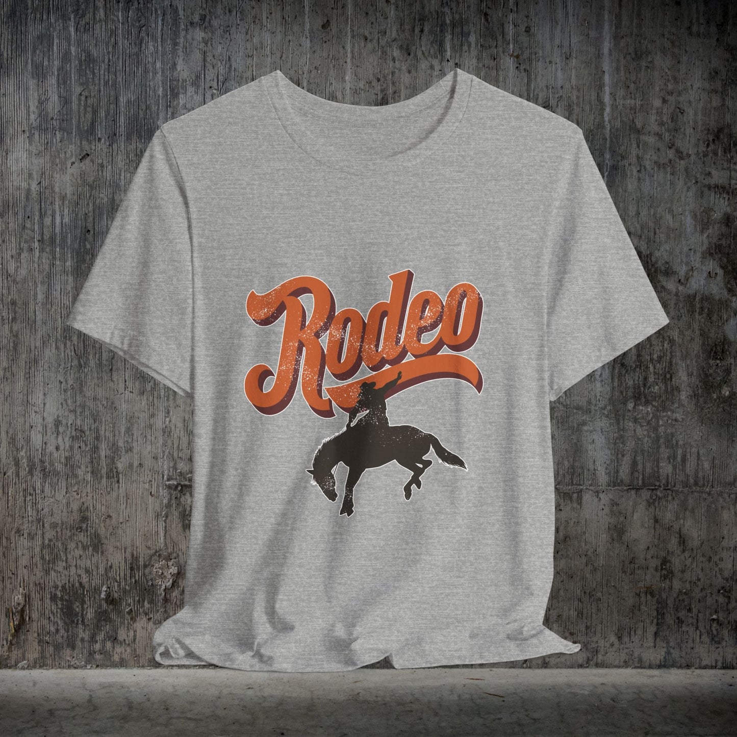 Rodeo Bronc Rider T-Shirt – Western Graphic Tee for Rodeo Season - FlooredByArt