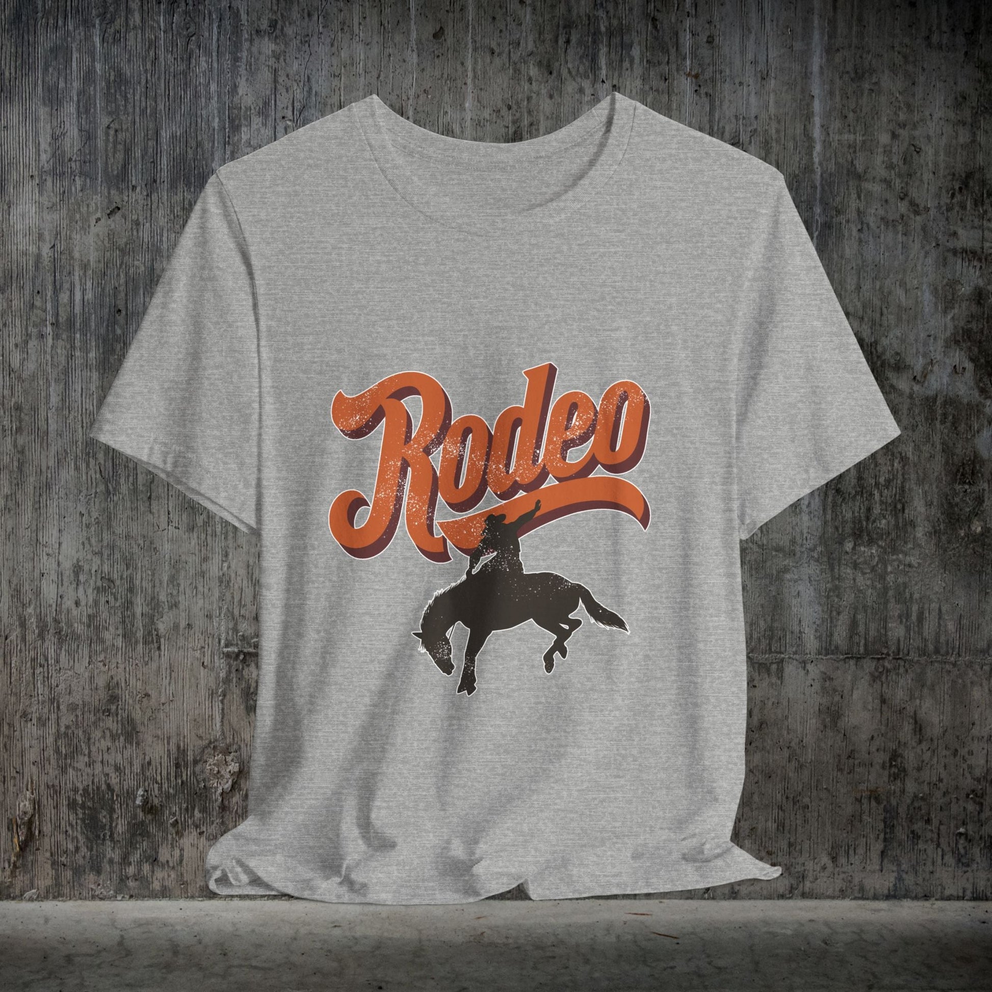 Rodeo Bronc Rider T-Shirt – Western Graphic Tee for Rodeo Season - FlooredByArt