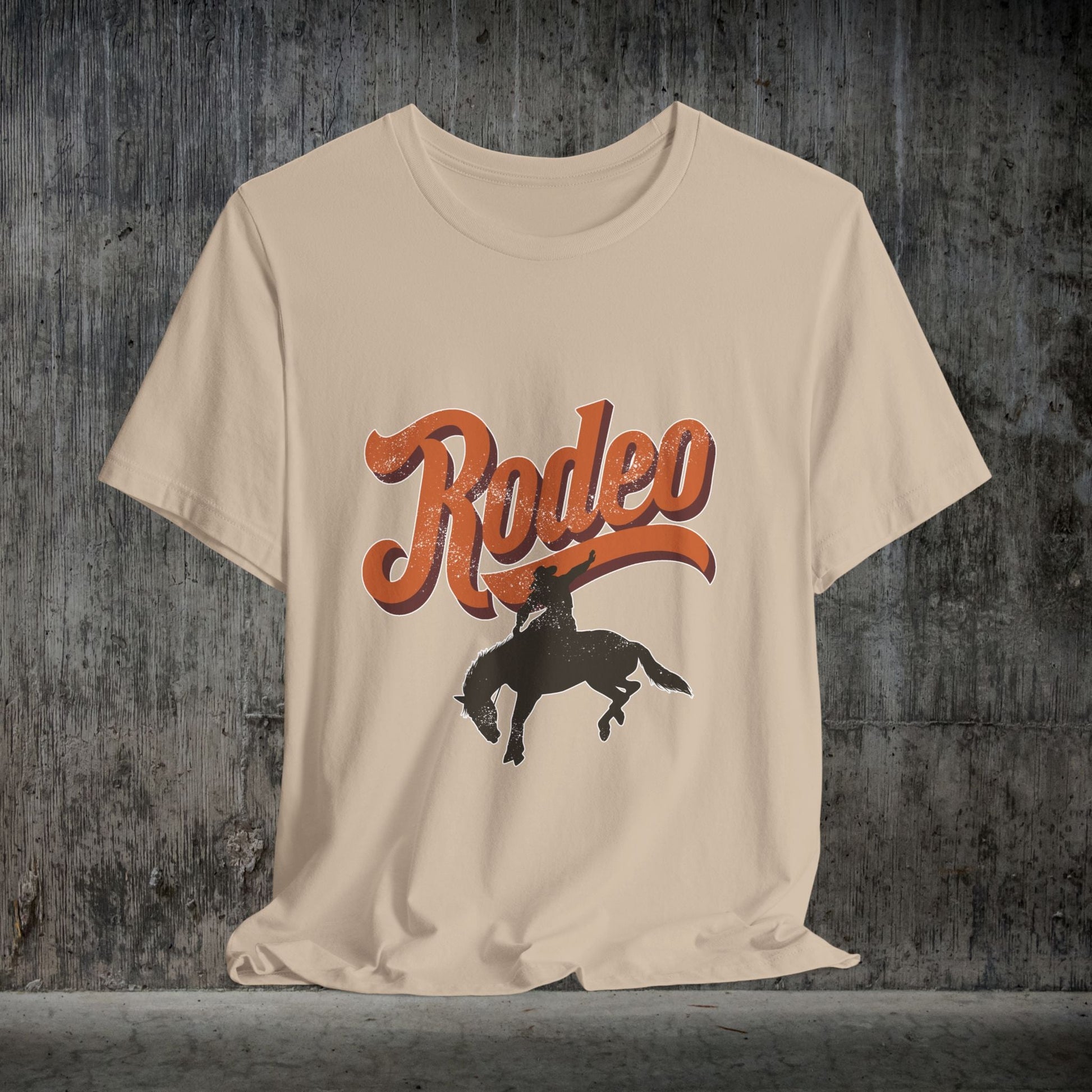 Rodeo Bronc Rider T-Shirt – Western Graphic Tee for Rodeo Season - FlooredByArt