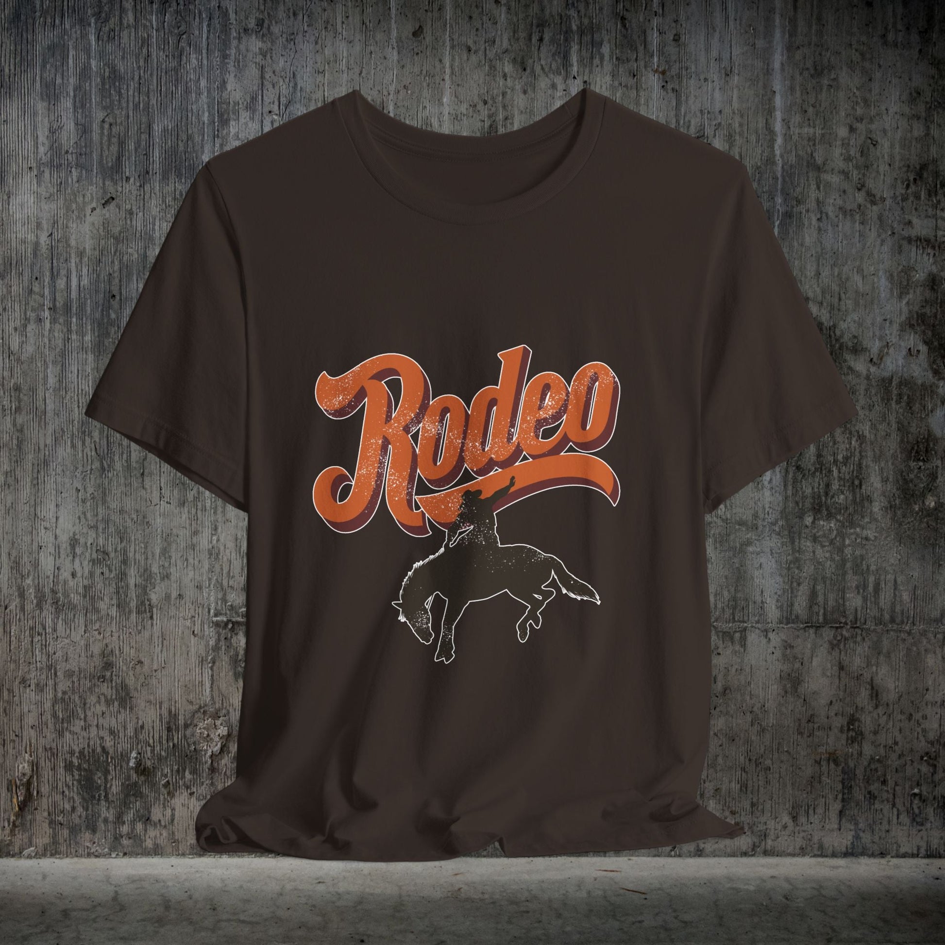 Rodeo Bronc Rider T-Shirt – Western Graphic Tee for Rodeo Season - FlooredByArt
