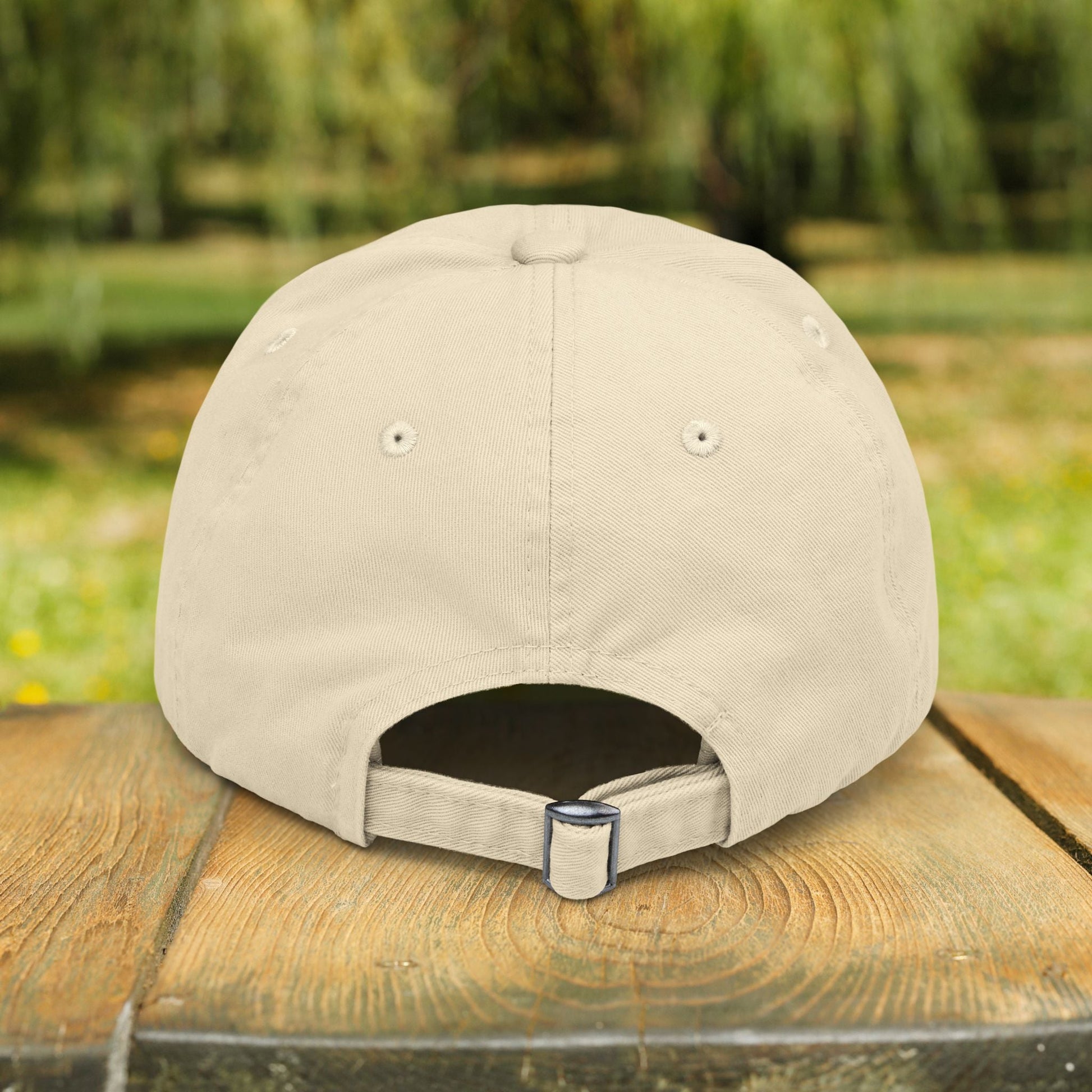 Rustic Raccoon Distressed Cap - Unisex Adjustable Hiking Hat - FlooredByArt