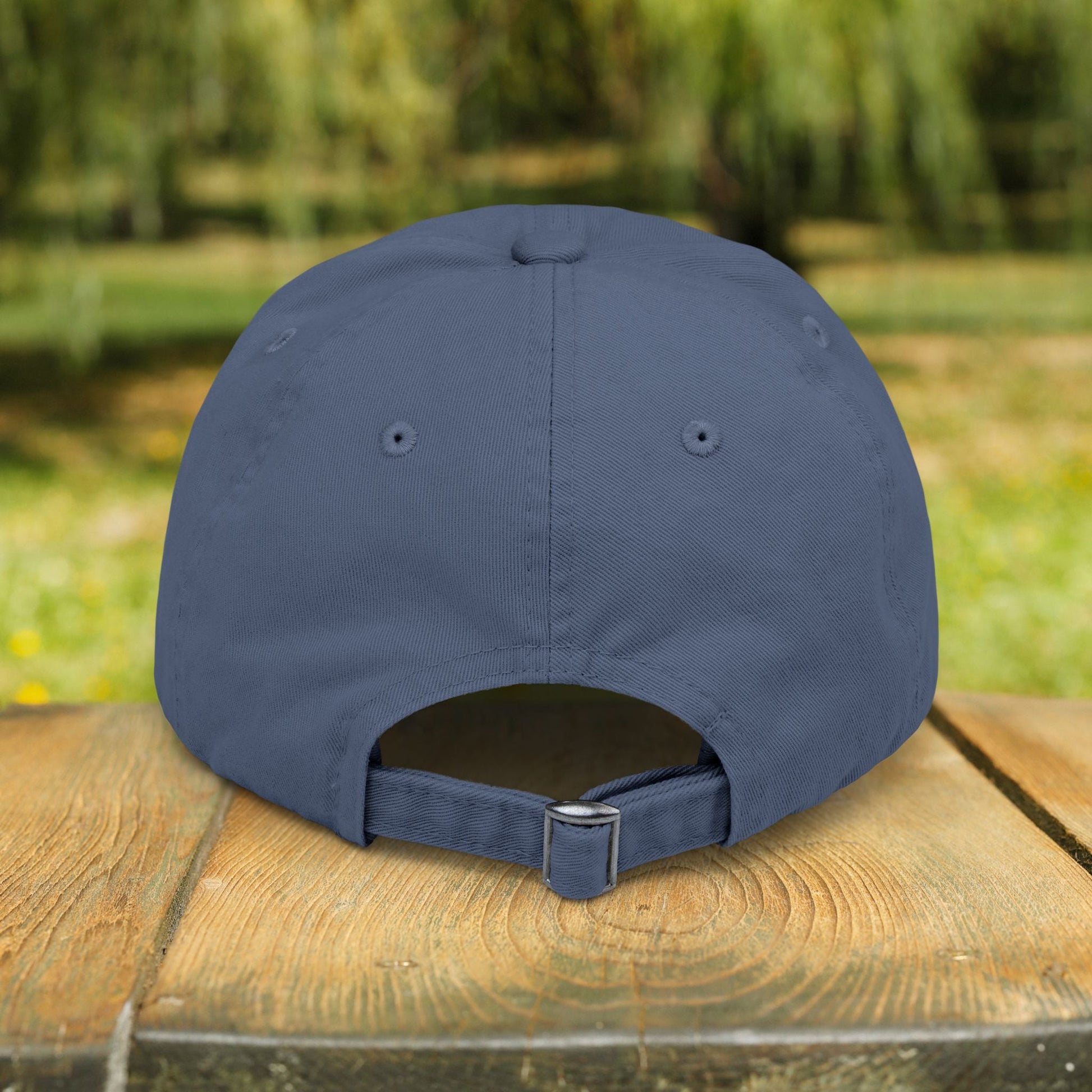 Rustic Raccoon Distressed Cap - Unisex Adjustable Hiking Hat - FlooredByArt