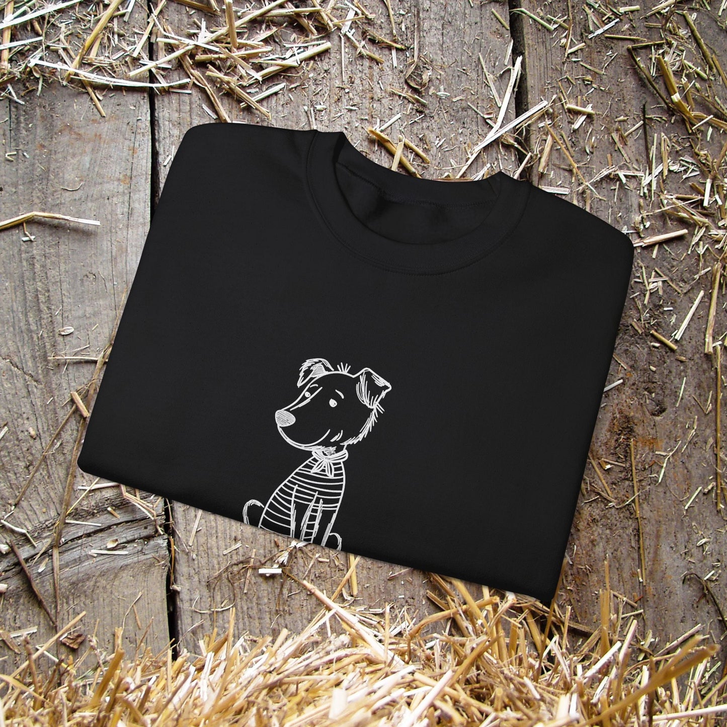 Simple Life Sweatshirt – Joyful Dog Lover Crewneck, Cozy Unisex Pullover - FlooredByArt