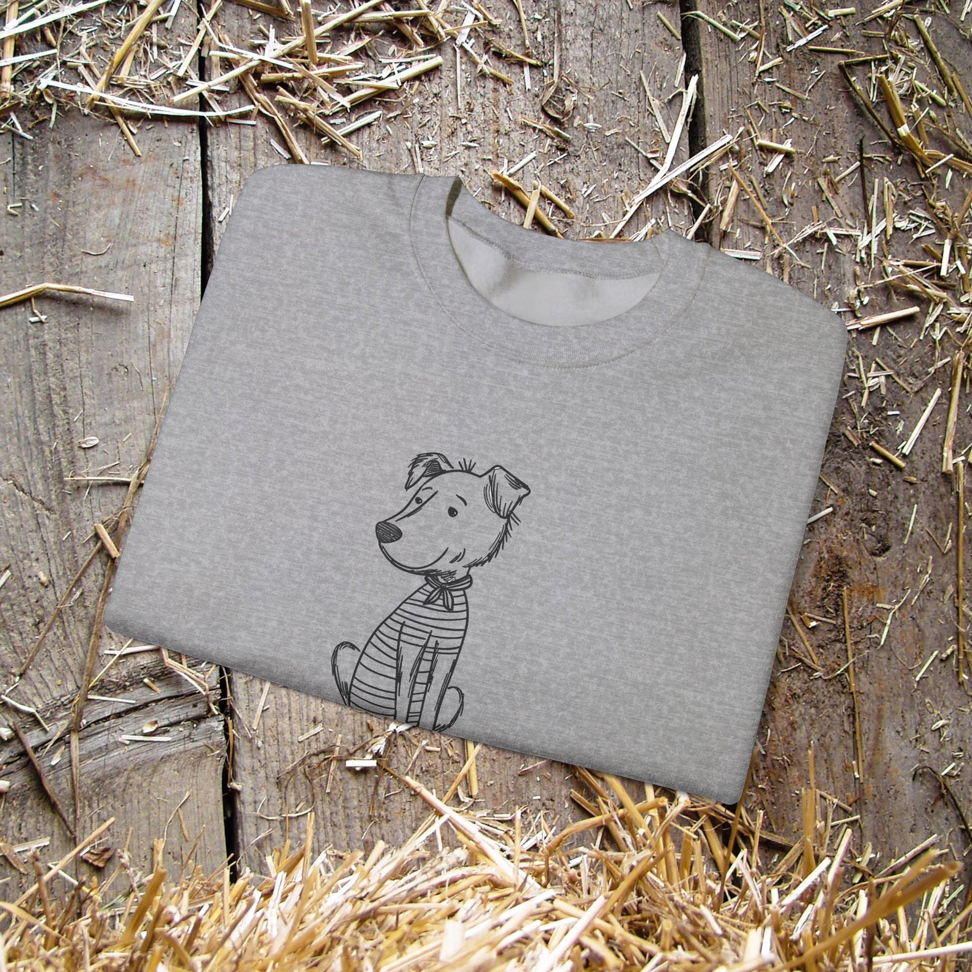 Simple Life Sweatshirt – Joyful Dog Lover Crewneck, Cozy Unisex Pullover - FlooredByArt