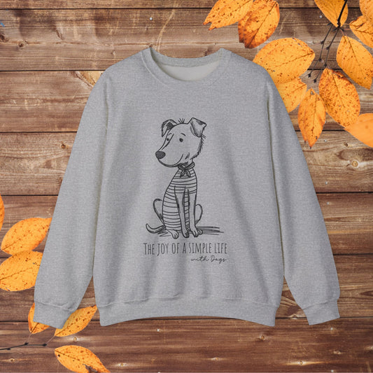 Simple Life Sweatshirt, The Joy of a Simple Life with Dogs, How To Be Happy Shirt - FlooredByArt