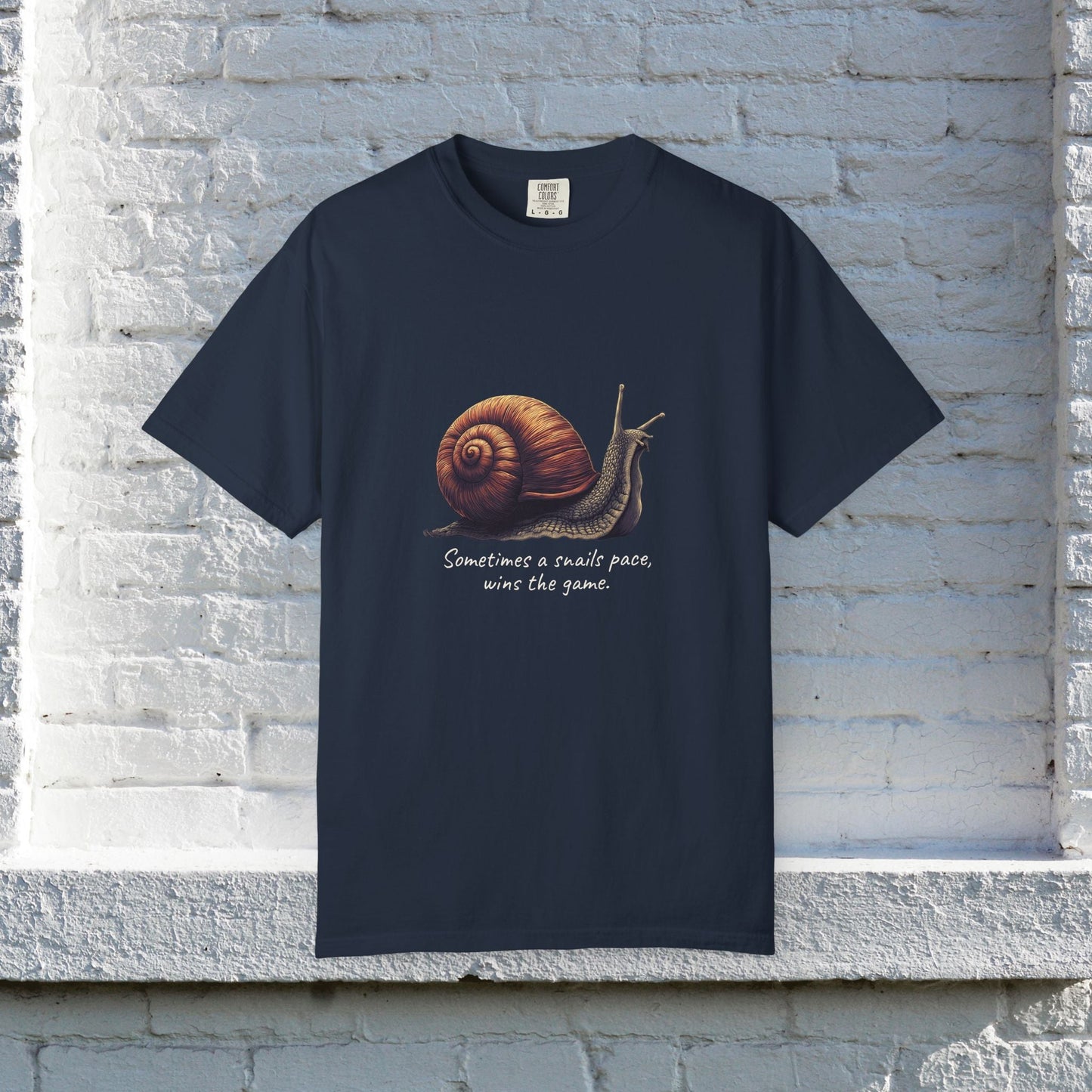 Sometimes a Snail Pace Wins the Game Shirt - Inspirational Snail Tee - FlooredByArt