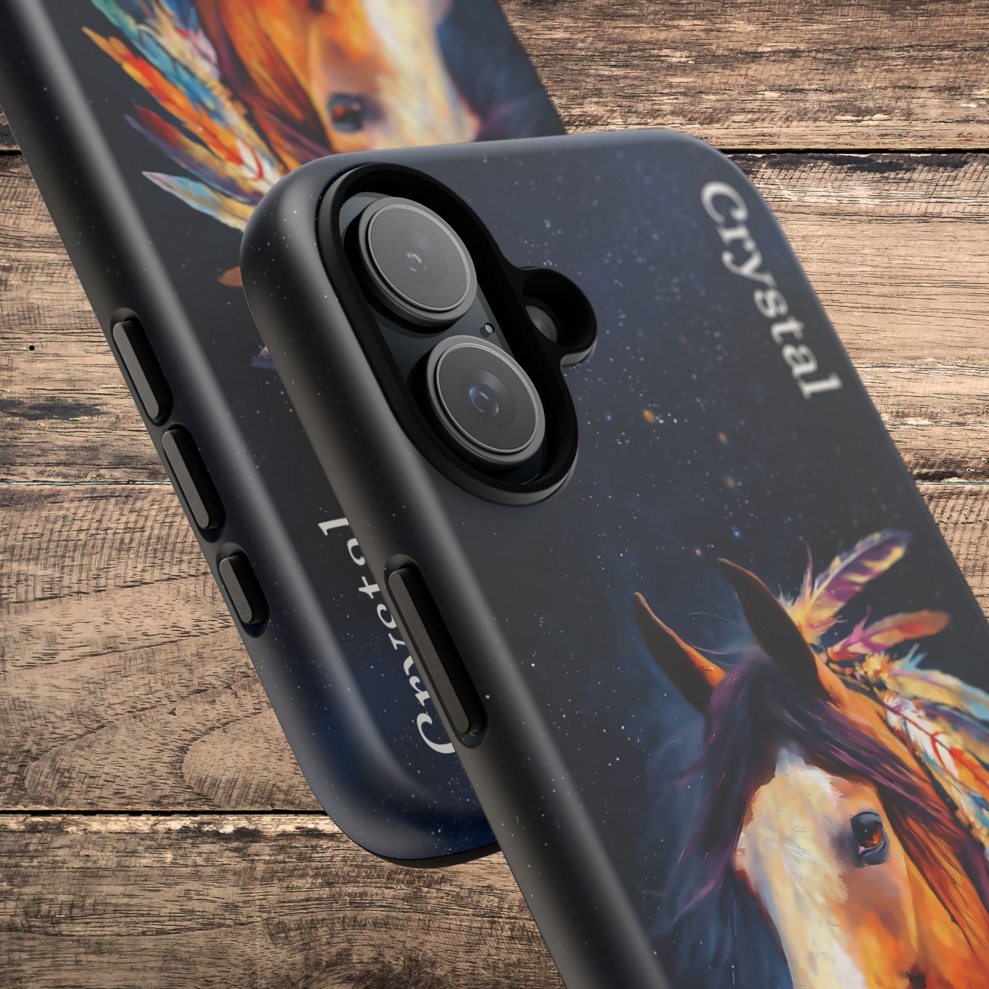 Spirit Horse iPhone Case – Tough Protective Cover for iPhone 14, 15 & 16 Series - FlooredByArt