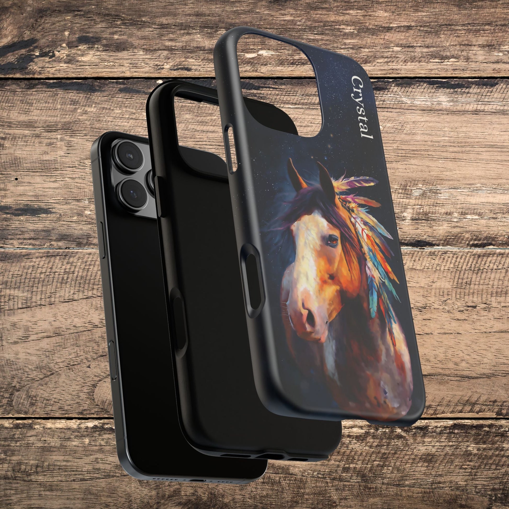 Spirit Horse iPhone Case – Tough Protective Cover for iPhone 14, 15 & 16 Series - FlooredByArt
