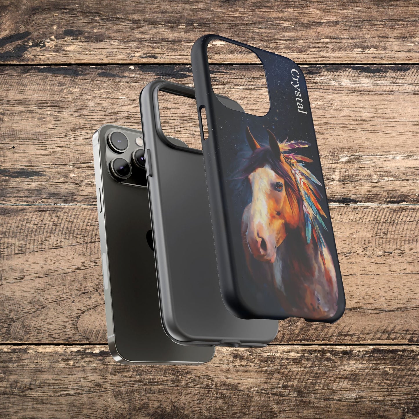 Spirit Horse iPhone Case – Tough Protective Cover for iPhone 14, 15 & 16 Series - FlooredByArt
