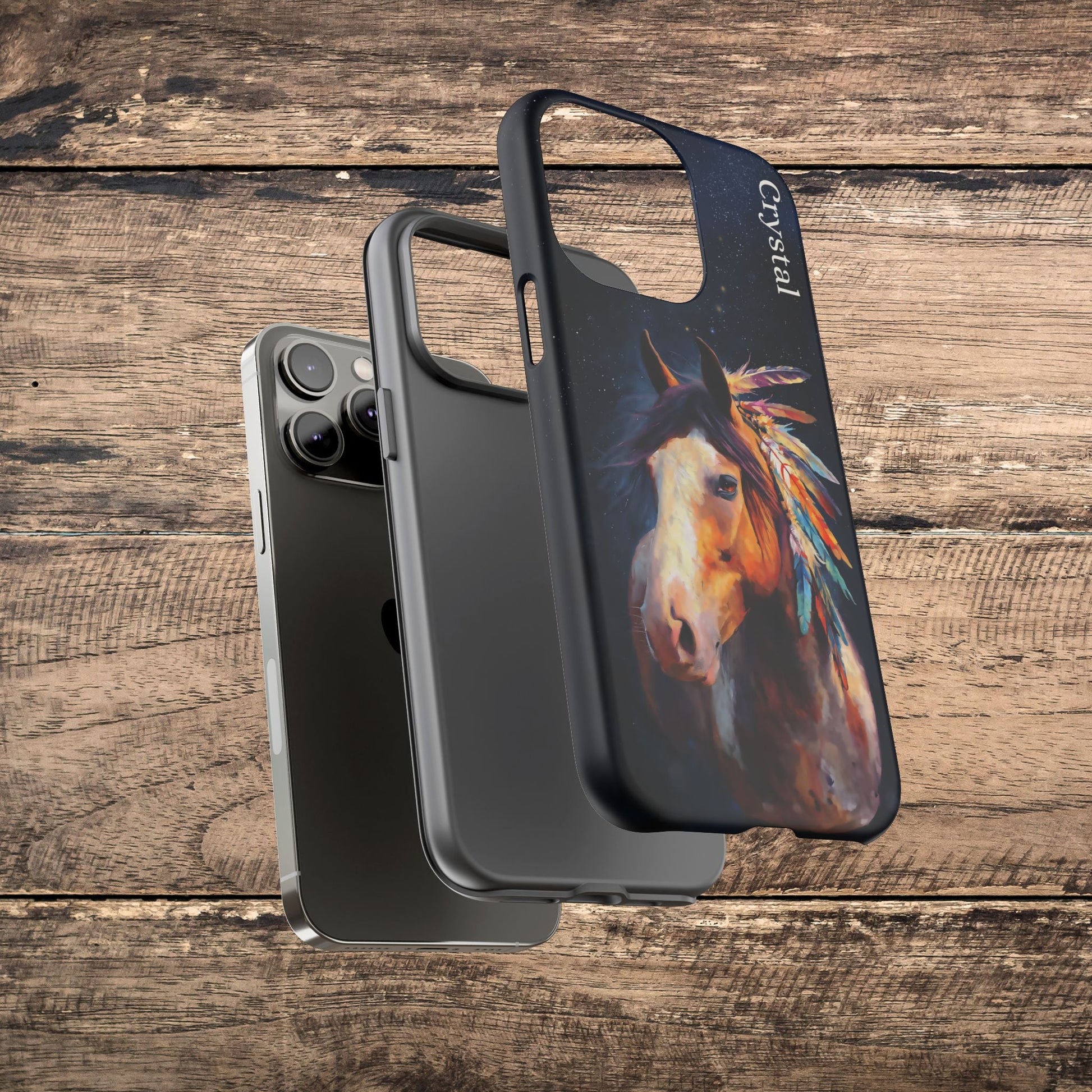 Spirit Horse iPhone Case – Tough Protective Cover for iPhone 14, 15 & 16 Series - FlooredByArt