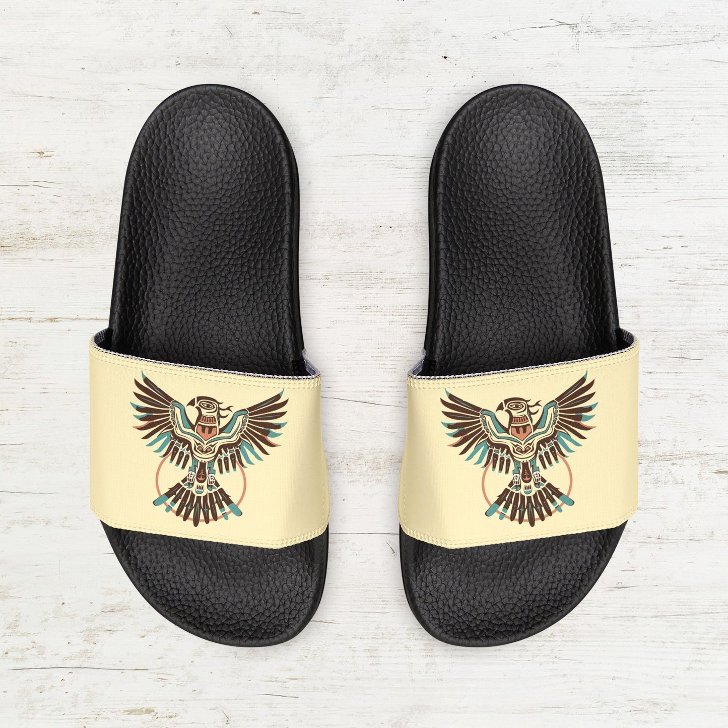 Sun Thunderbird Eagle Sandals, Native American Style Slip-on Shoes, Family Sizes - FlooredByArt