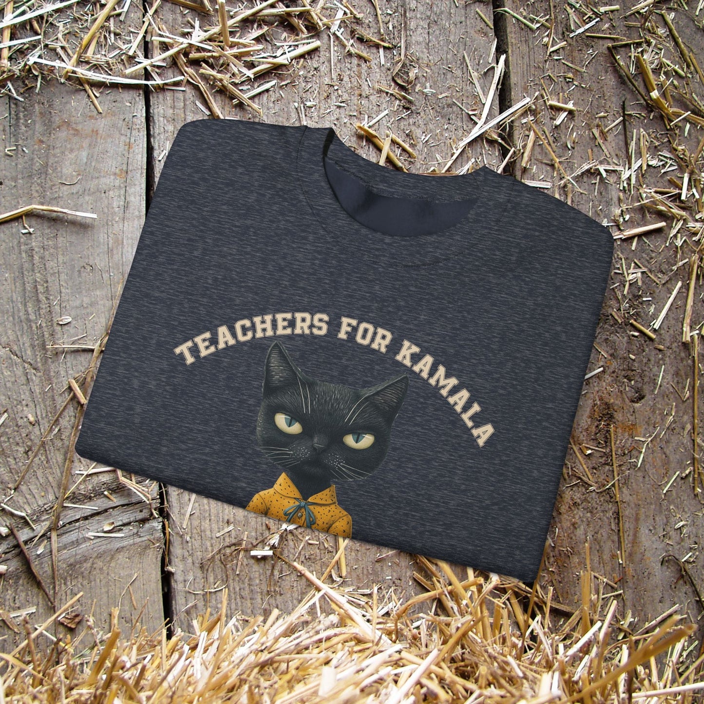 Teachers for Kamala Sweatshirt, Proud American Teacher, Kamala Harris Democracy - FlooredByArt