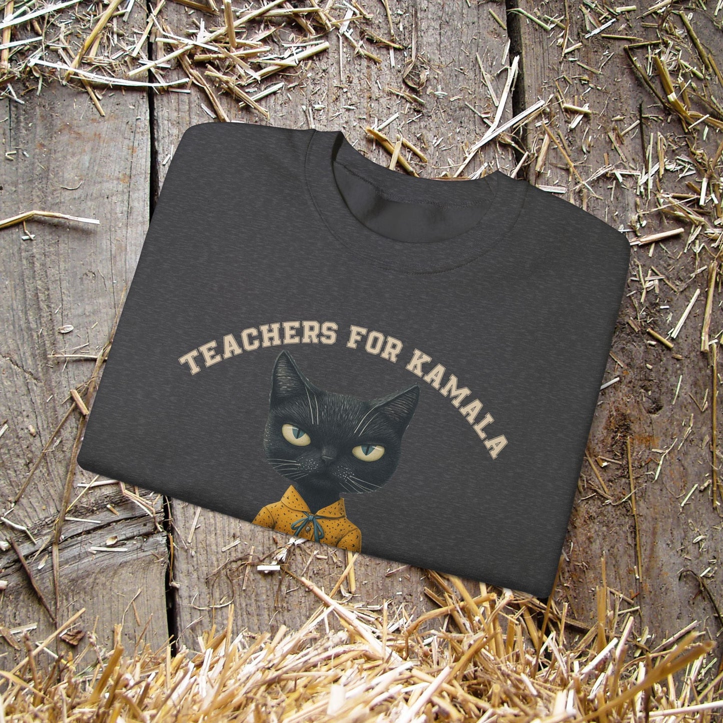 Teachers for Kamala Sweatshirt, Proud American Teacher, Kamala Harris Democracy - FlooredByArt