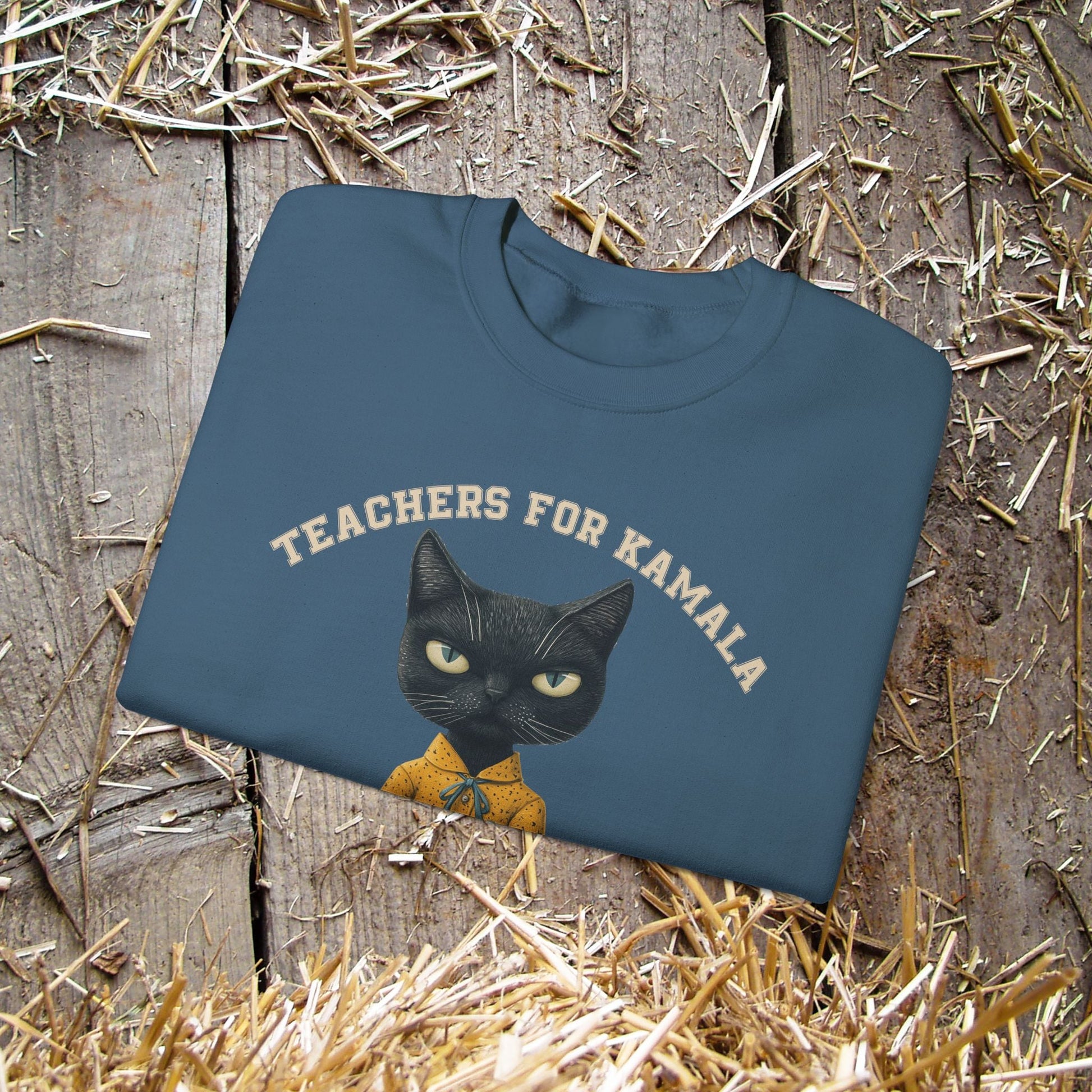 Teachers for Kamala Sweatshirt, Proud American Teacher, Kamala Harris Democracy - FlooredByArt