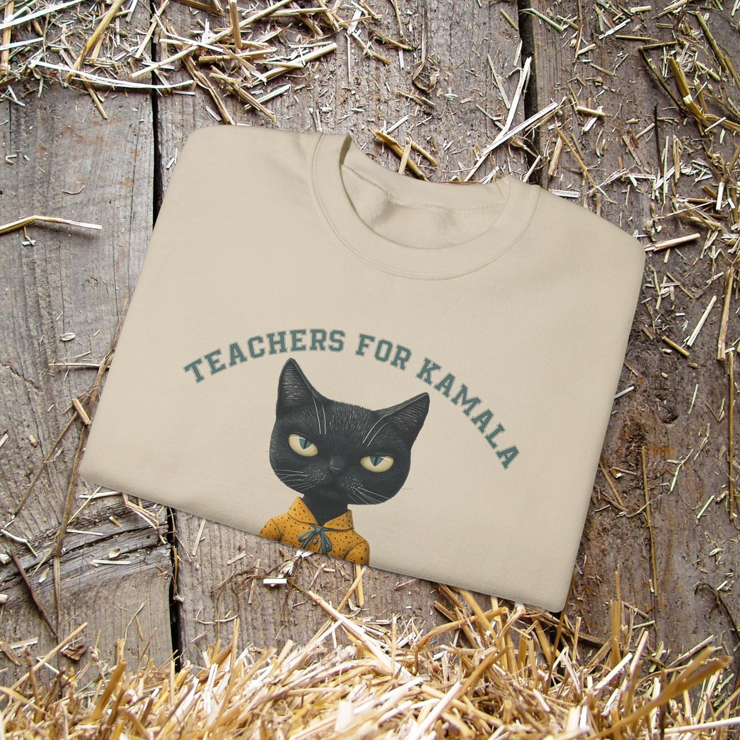 Teachers for Kamala Sweatshirt, Proud American Teacher, Kamala Harris Democracy - FlooredByArt