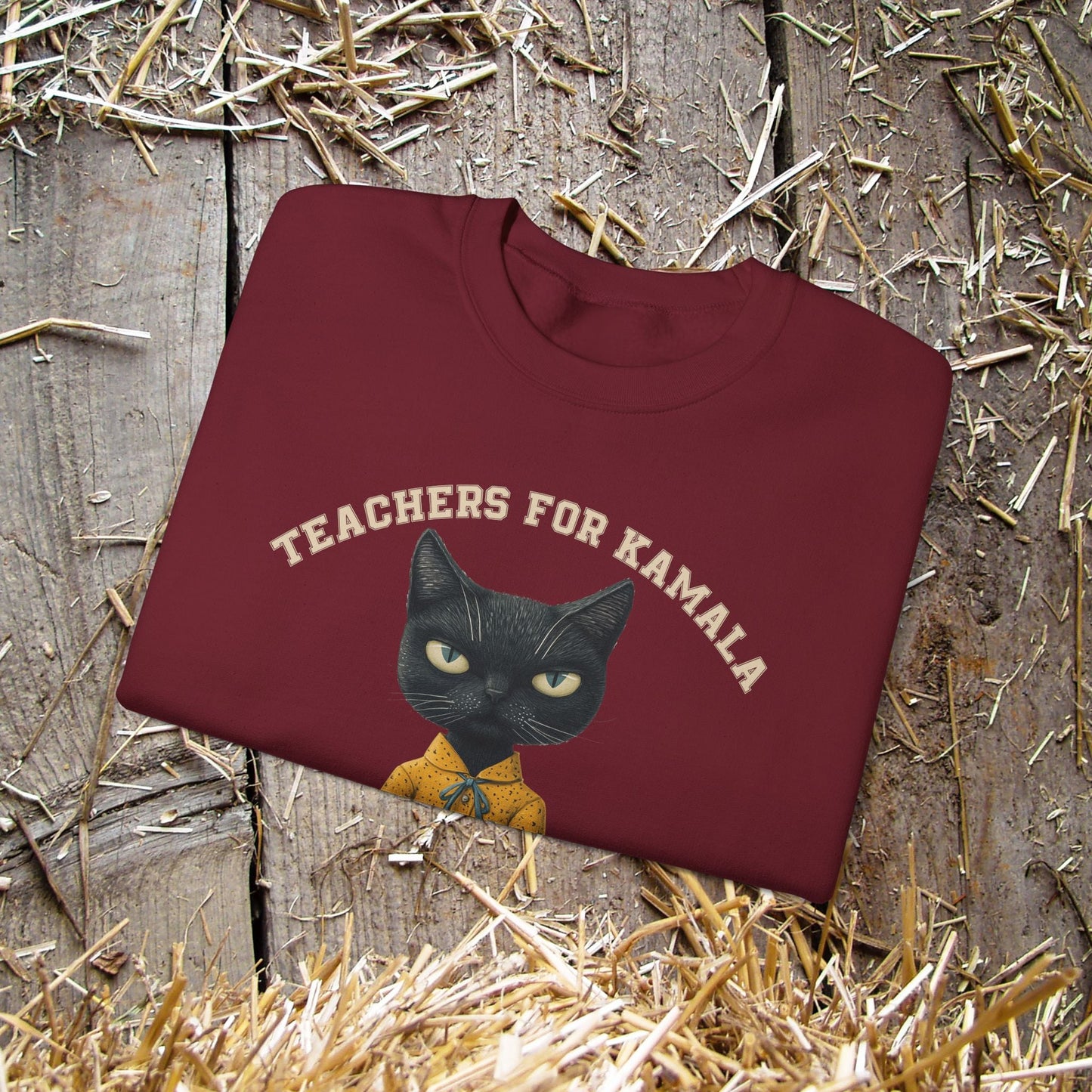 Teachers for Kamala Sweatshirt, Proud American Teacher, Kamala Harris Democracy - FlooredByArt