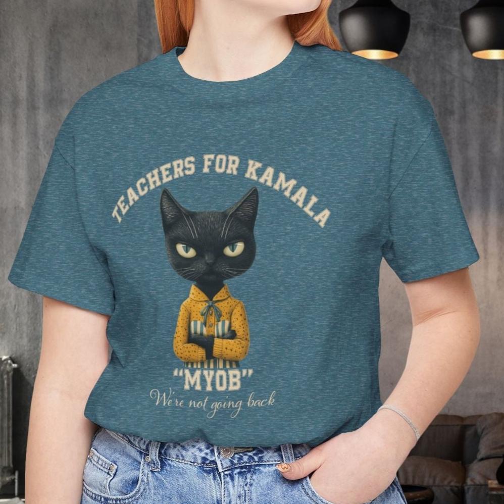 Teachers for Kamala T-shirt, Proud American Teacher, JD Vance Reply, Kamala Harris Save Our Democracy - FlooredByArt