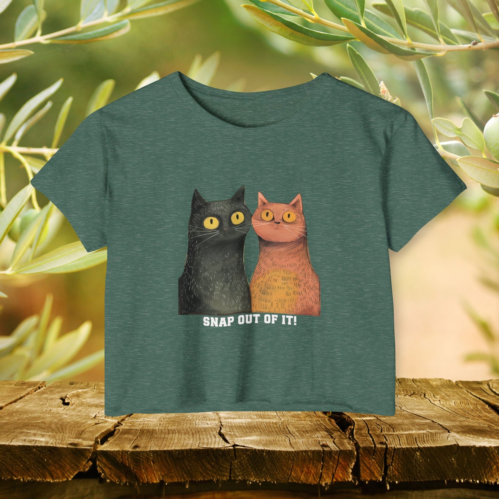 This “Snap Out of It” Cat Crop Top is full of sass and style — an ideal piece cat lovers - FlooredByArt