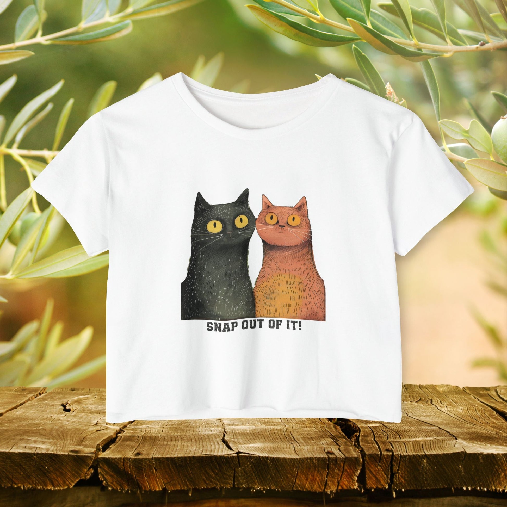 This “Snap Out of It” Cat Crop Top is full of sass and style — an ideal piece cat lovers - FlooredByArt