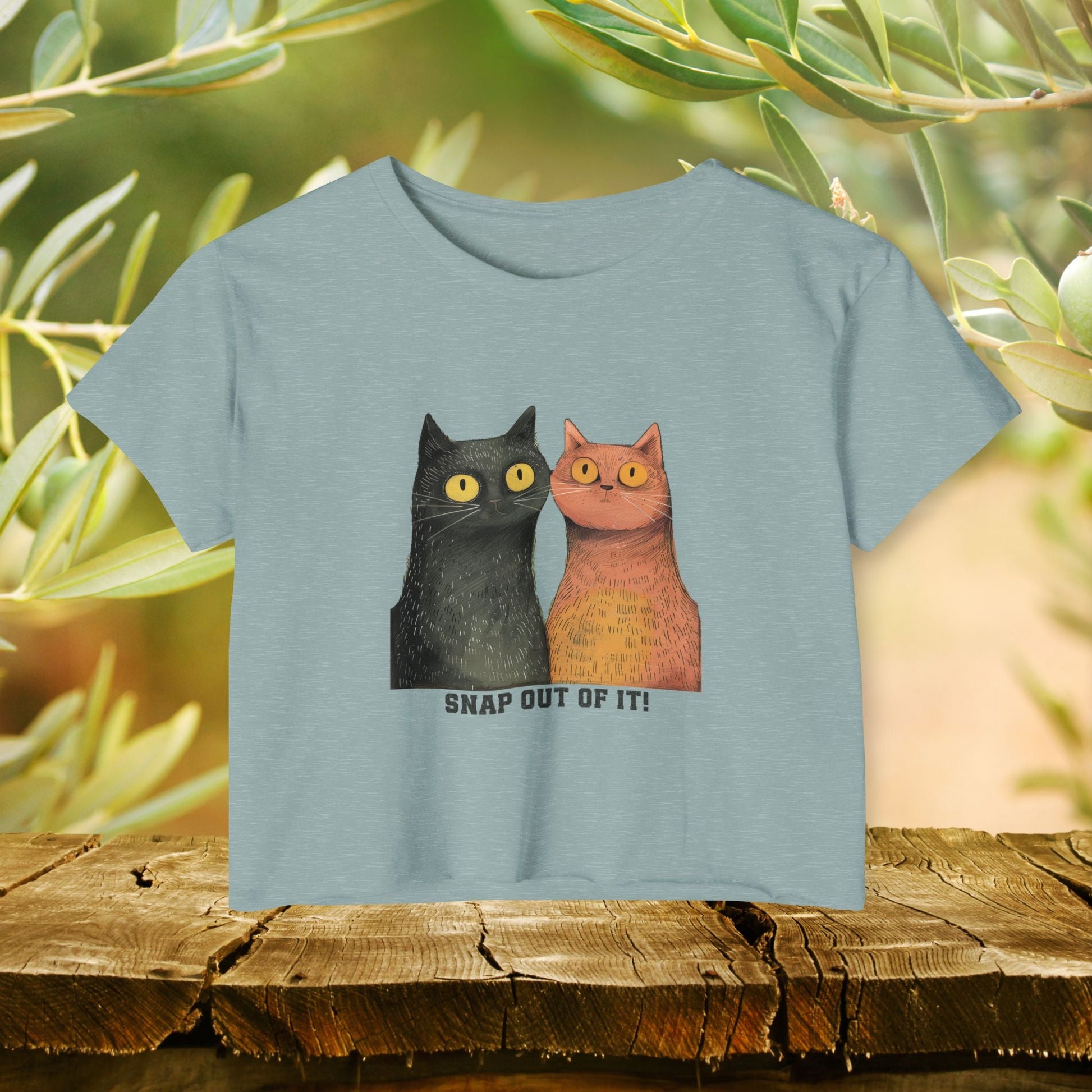 This “Snap Out of It” Cat Crop Top is full of sass and style — an ideal piece cat lovers - FlooredByArt