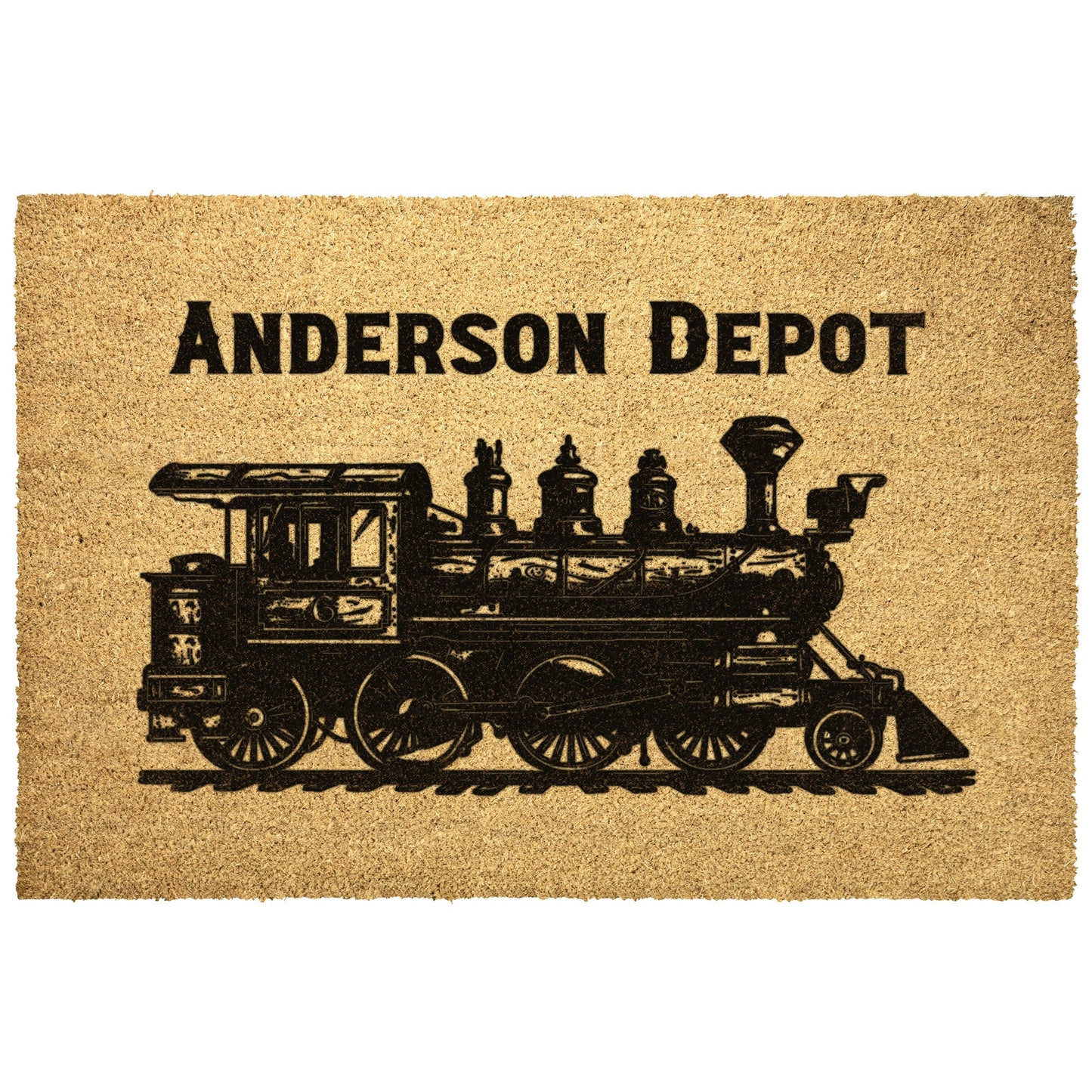 Train Doormat Anderson Depot - FlooredByArt