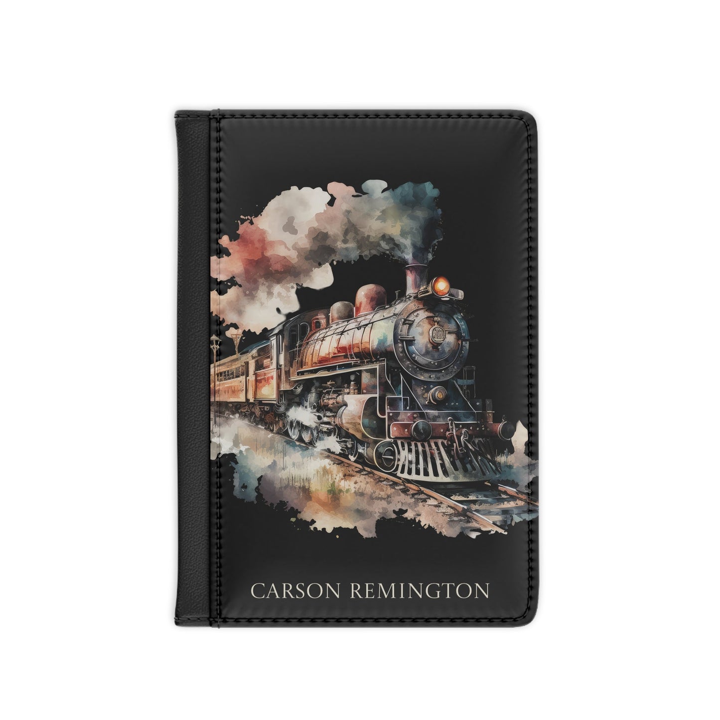 Train Passport Cover Vintage Steam Engine Traveler Travel ID Cover, Passport Protection, Credit Card Shield, Passport Cover, Traveler cover - FlooredByArt