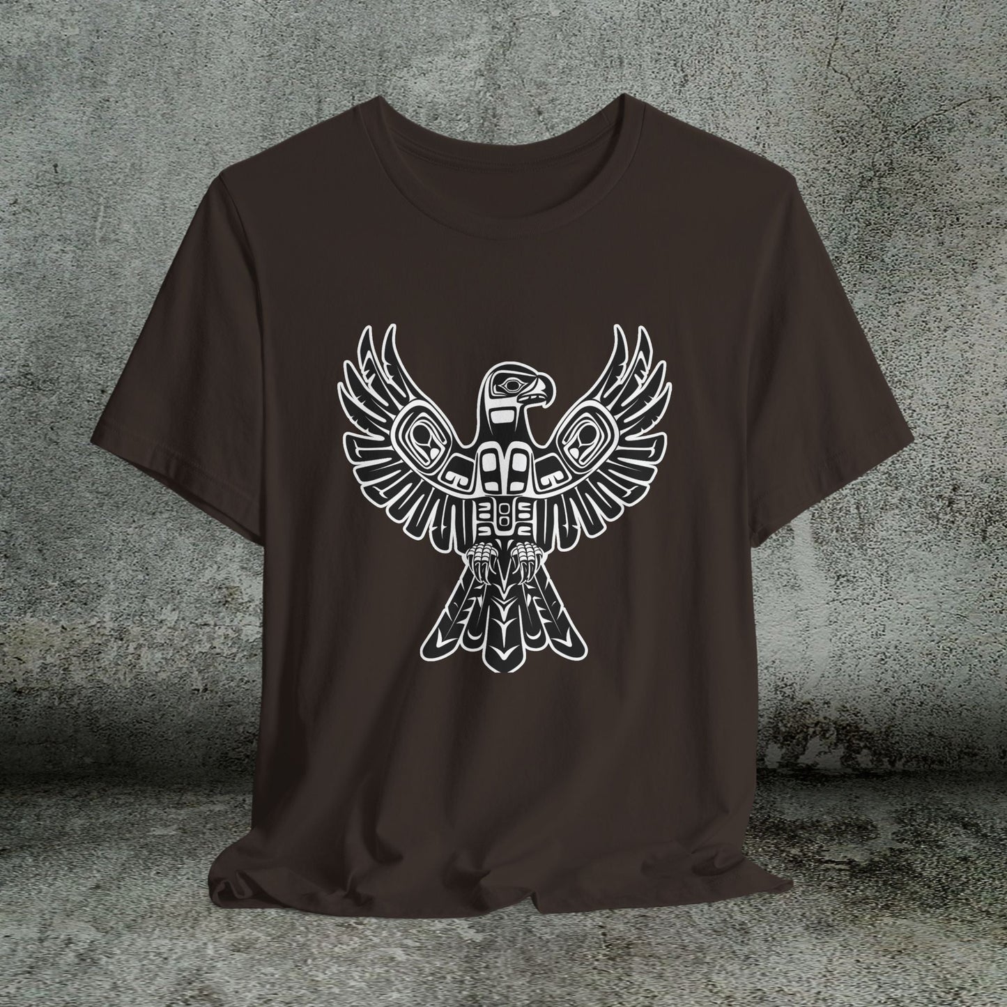 Tribal Totem Art, Native American - Inspired Design, Unisex Cotton Tee - FlooredByArt