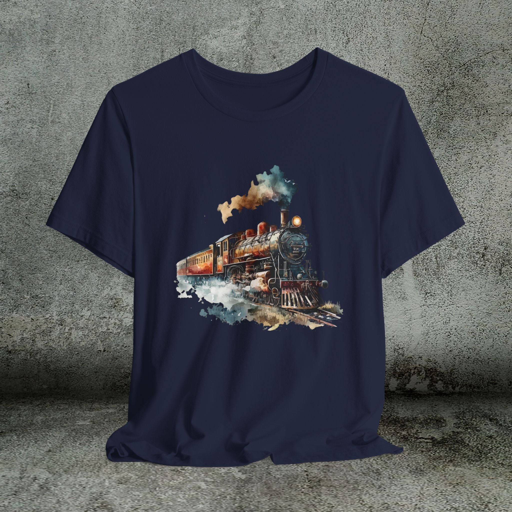 Vintage Railway Steam Engine Locomotive Train Shirt, Mens T-Shirt - FlooredByArt