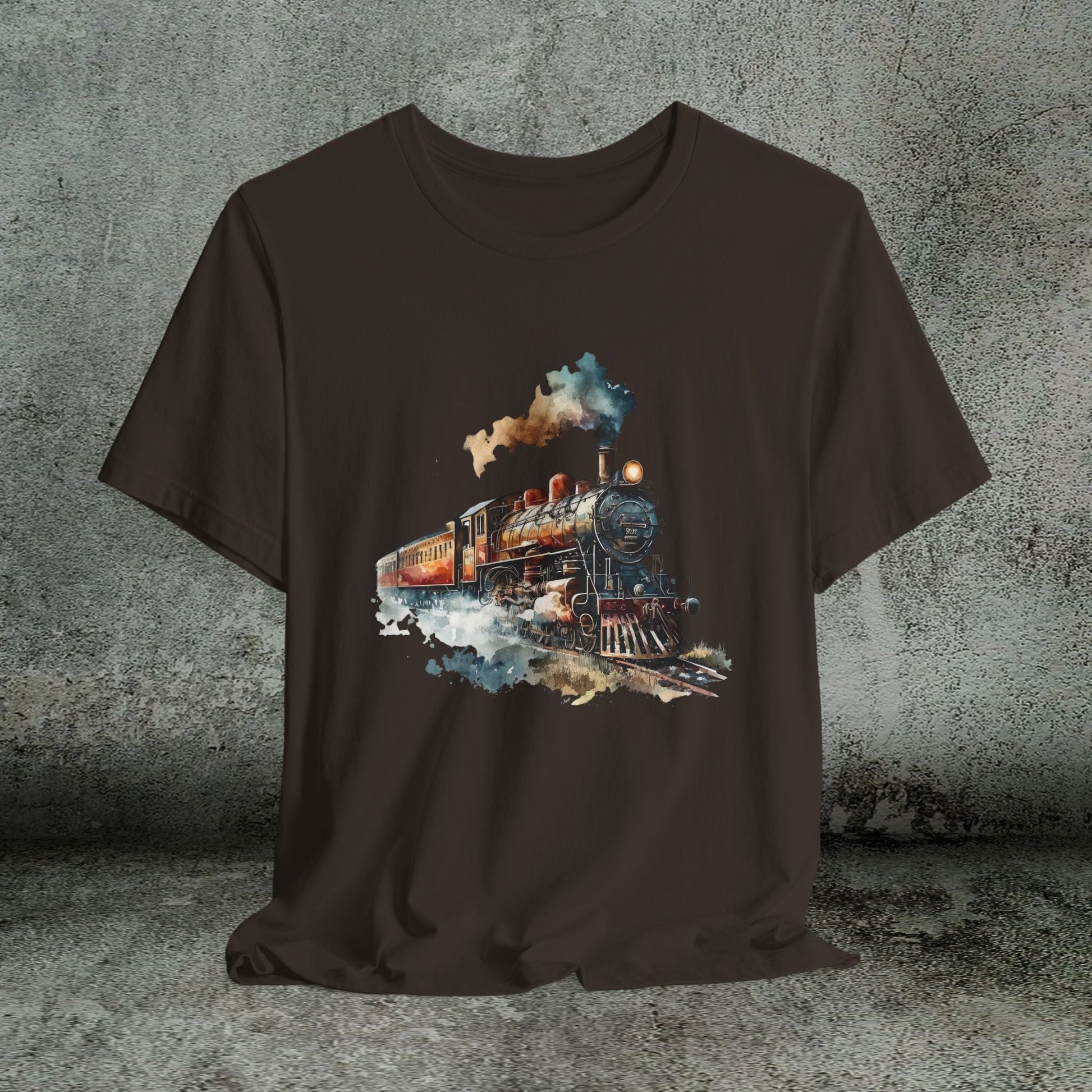 Vintage Railway Steam Engine Locomotive Train Shirt, Mens T-Shirt - FlooredByArt